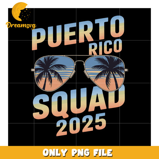 Puerto Rico Squad 2025 PNG Design