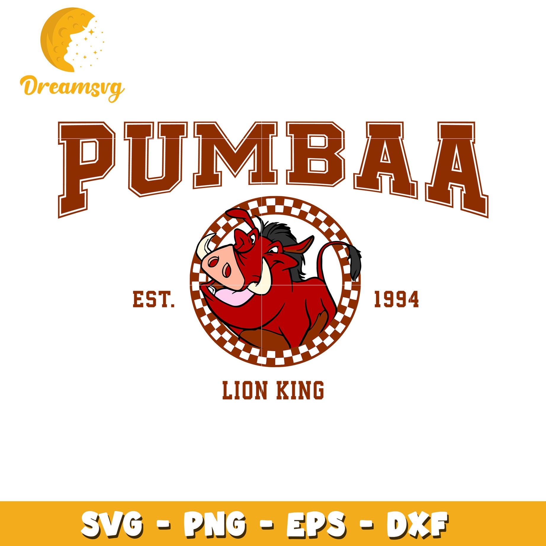 Pumbaa Lion King SVG PNG EPS DXF