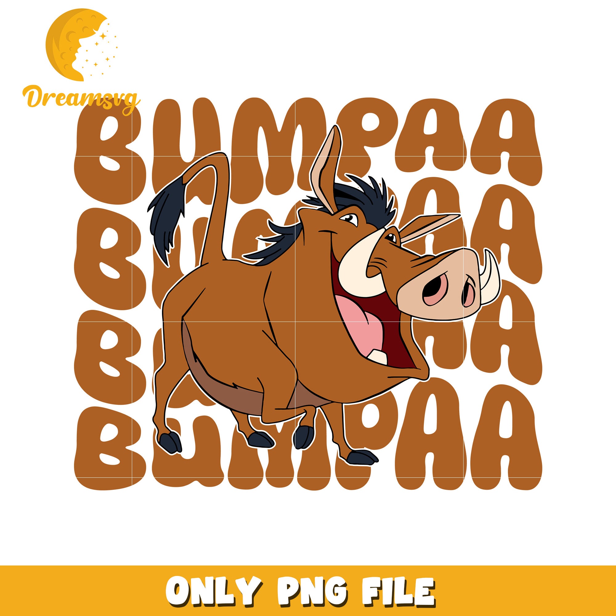 Pumbaa PNG Sublimation Design – DreamSVG Store