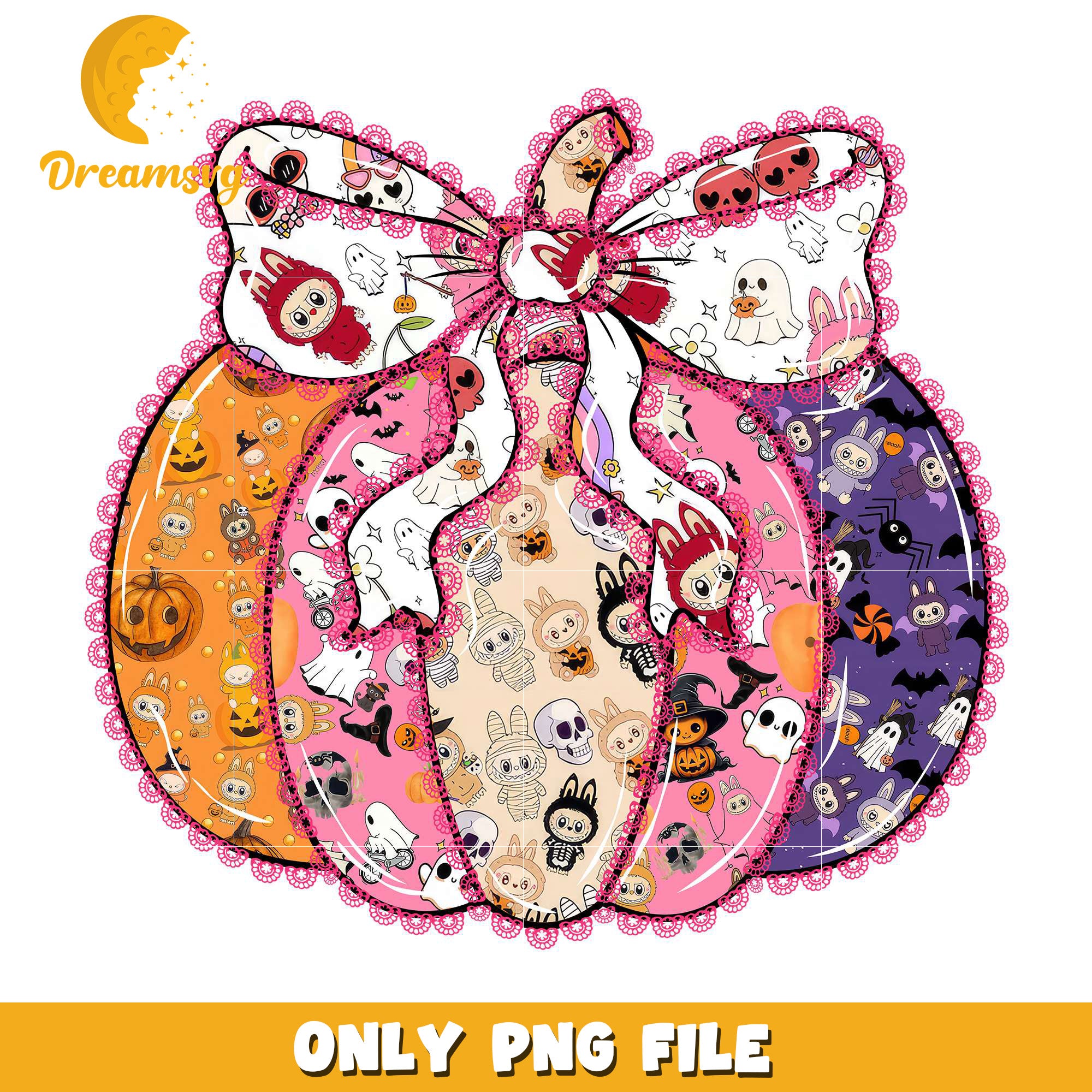 Pumpkin labubu design png, halloween kills​​​ png, halloween decorations​​ png