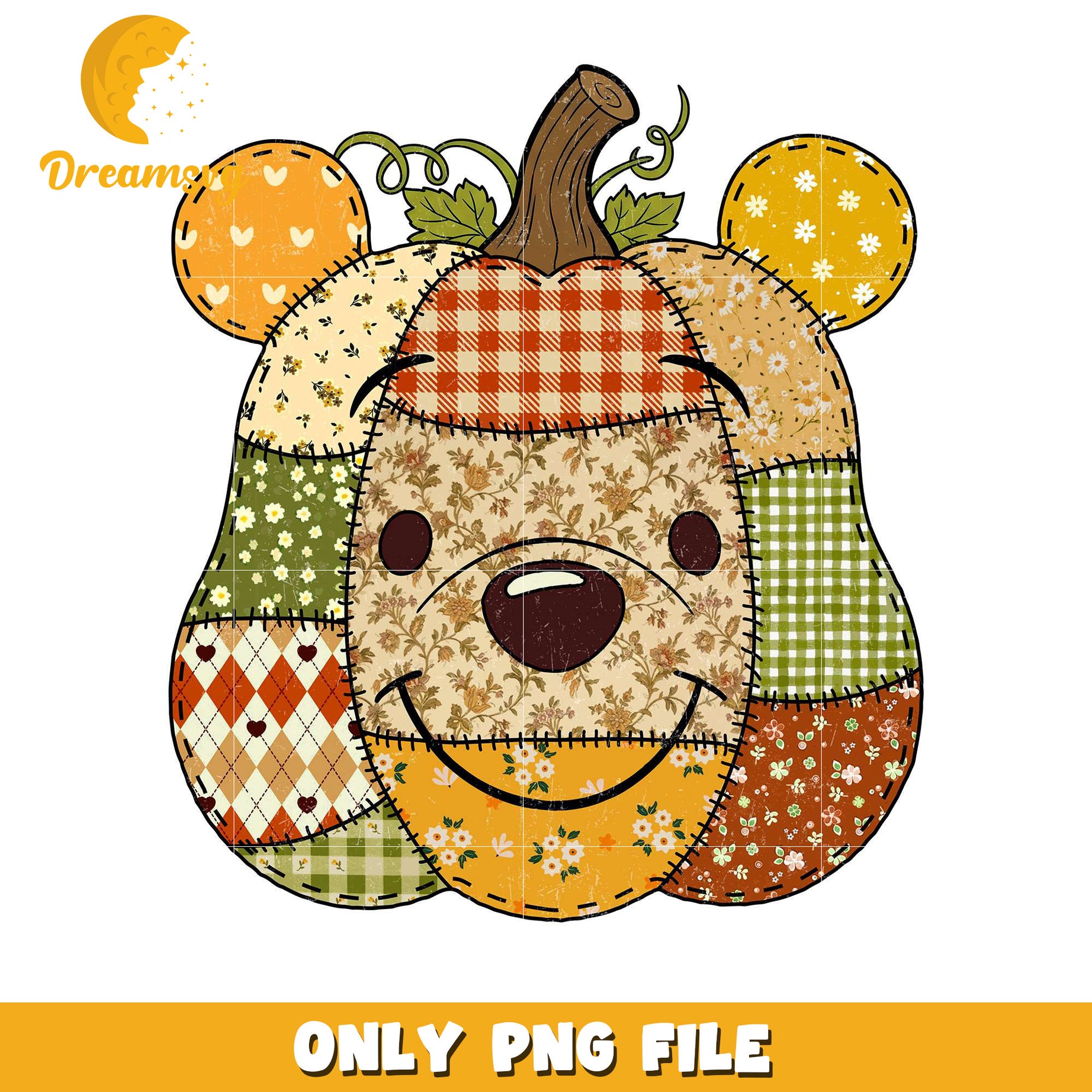 Pumpkin pooh head png, halloween disney​​ png, disney characters png