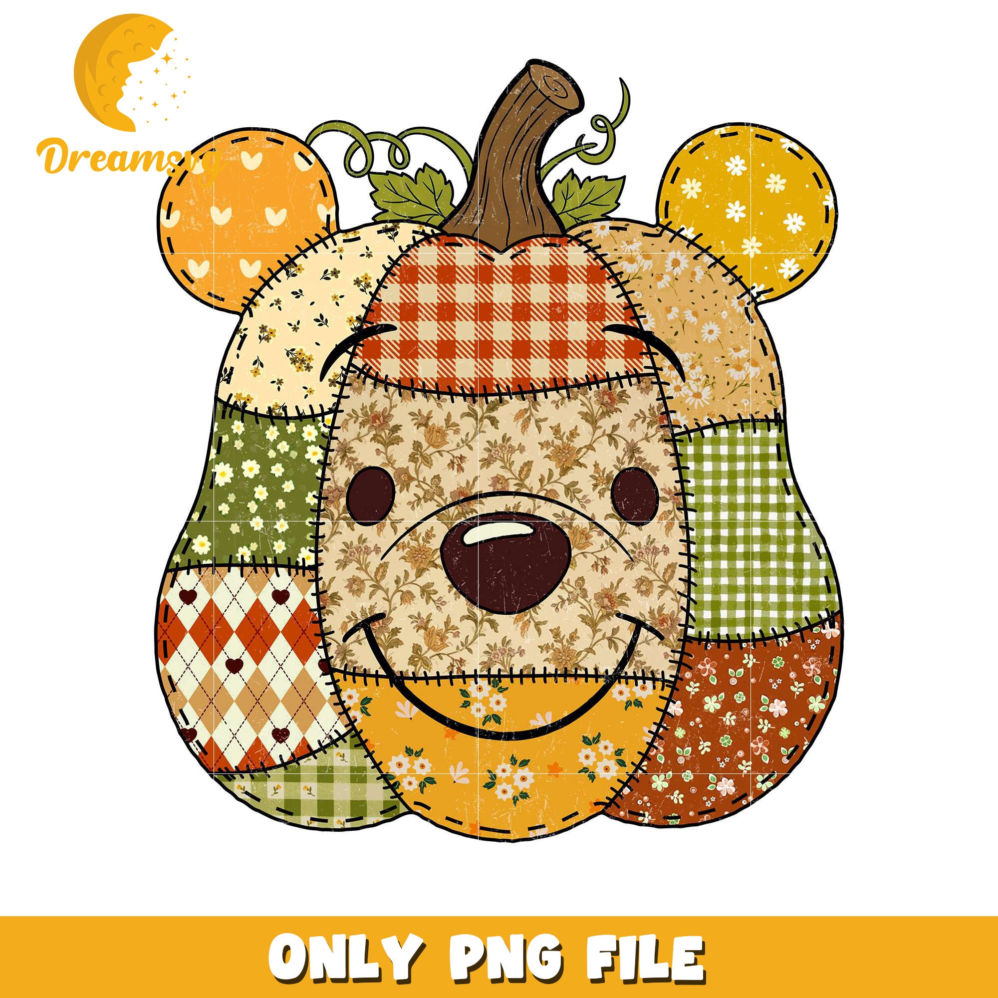 Pumpkin pooh head png, halloween disney​​ png, disney characters png