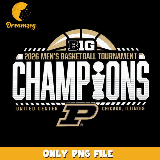 Purdue Boilermakers Big Ten Champions 2026 PNG, Basketball, NCAA PNG