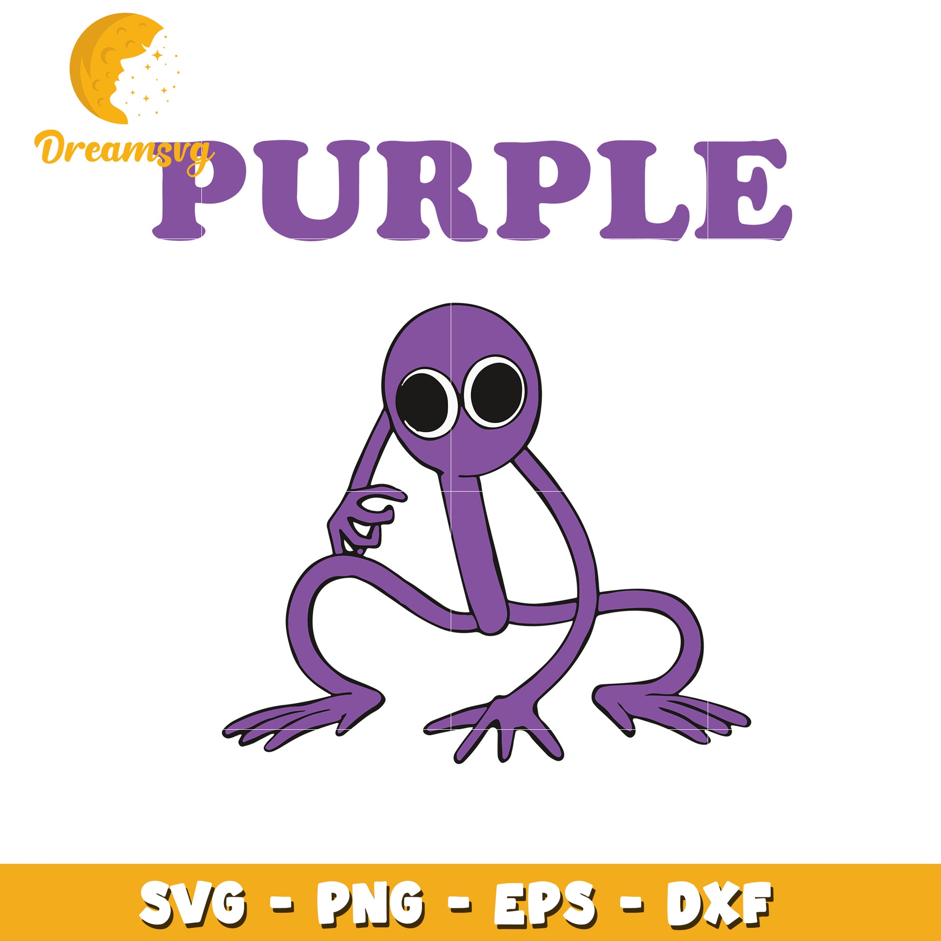 Purple Alien SVG Cut File PNG EPS DXF