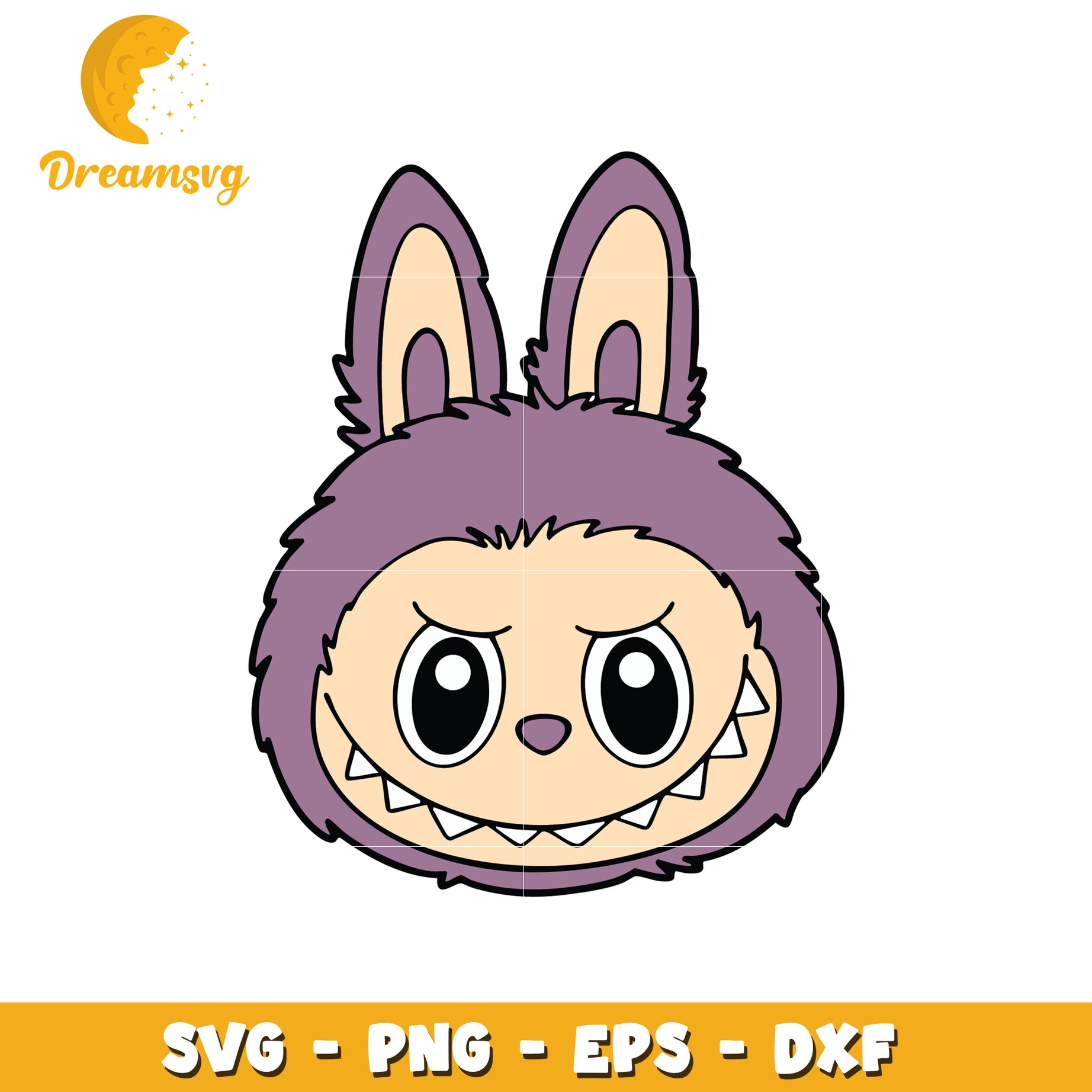 Purple head labubu svg, hehe labubu svg, labubu monster​ svg