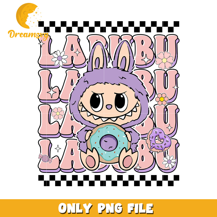 Purple labubu  png, all popmart characters​ png, labubu art​ png