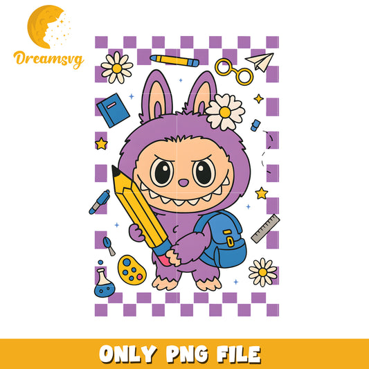 Purple labubu png, funny labubu png, labubu cartoons png