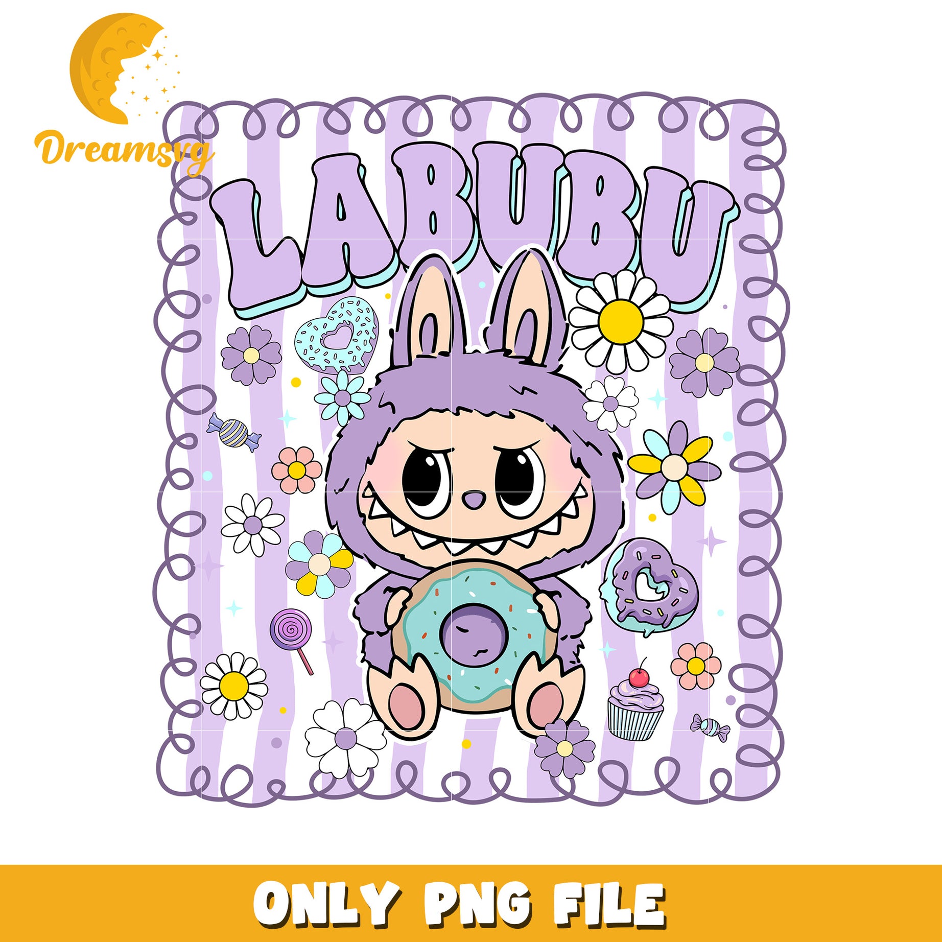 Purple labubu png, popmart usa png, labubu keychain​ png