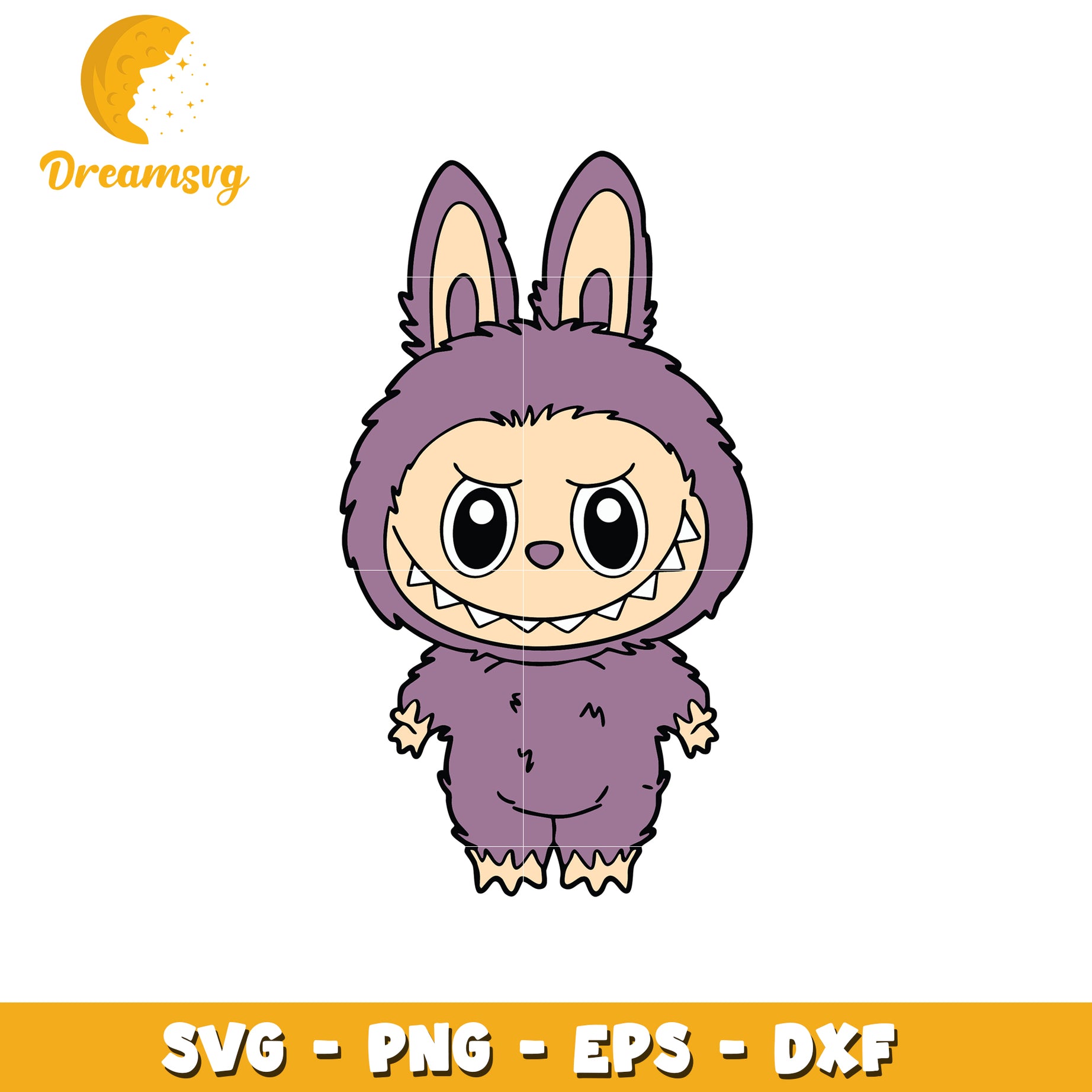 Purple labubu svg, hehe labubu svg, labubu monster​ svg