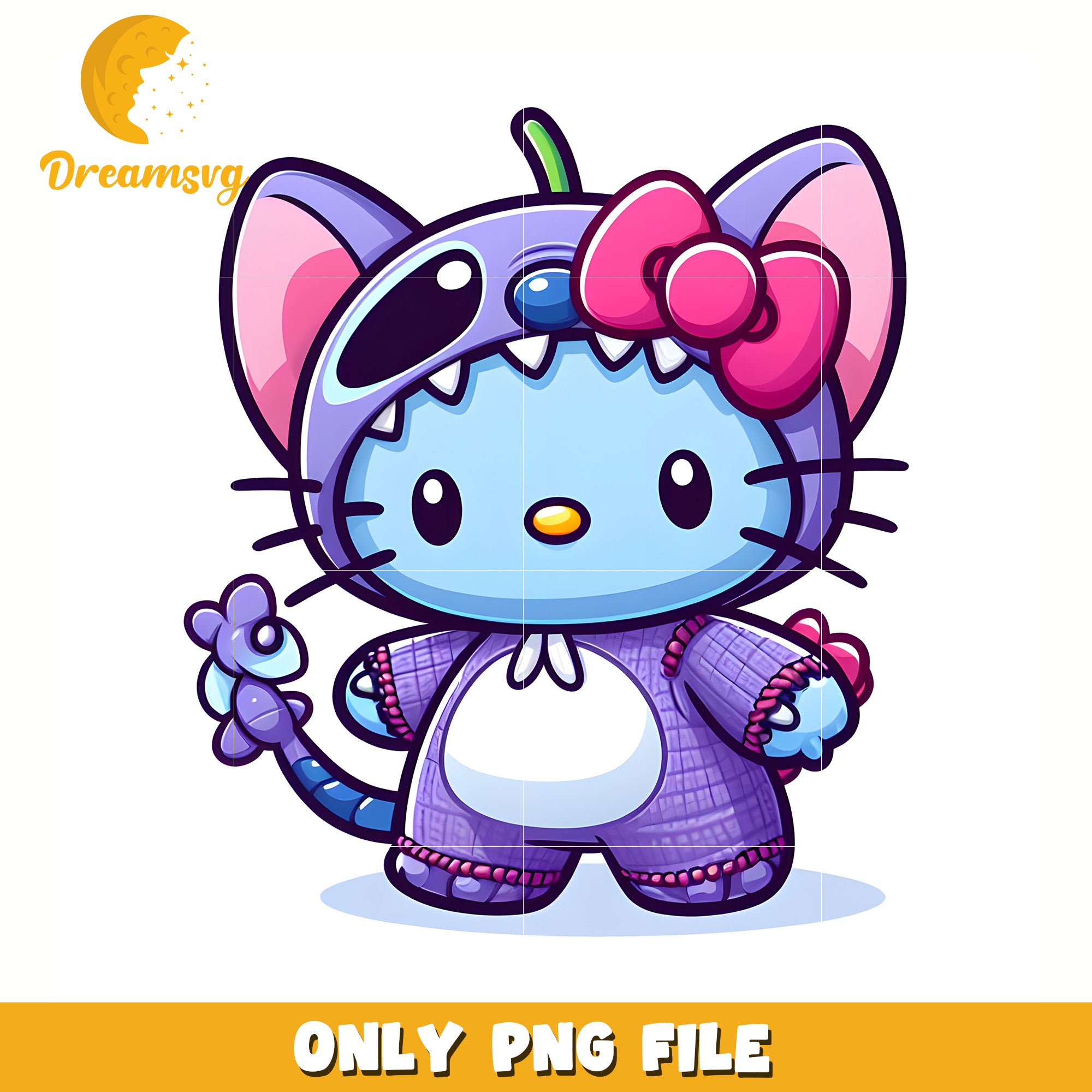 Purple stitch kitty png, hello kitty cartoon png, hello kitty characte ...