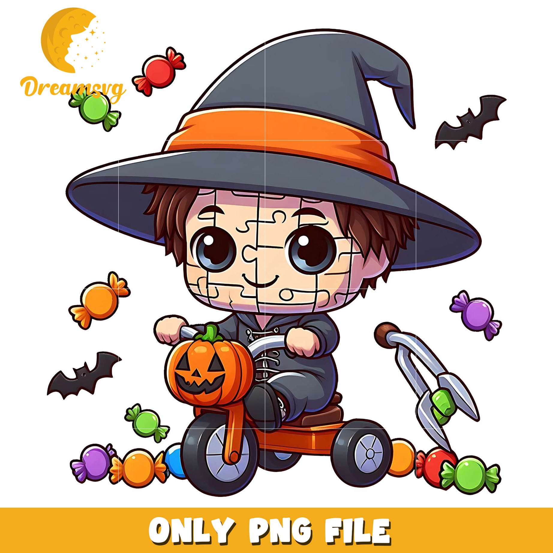 Puzzle boy png, halloween pumpkin png, halloween cookies png