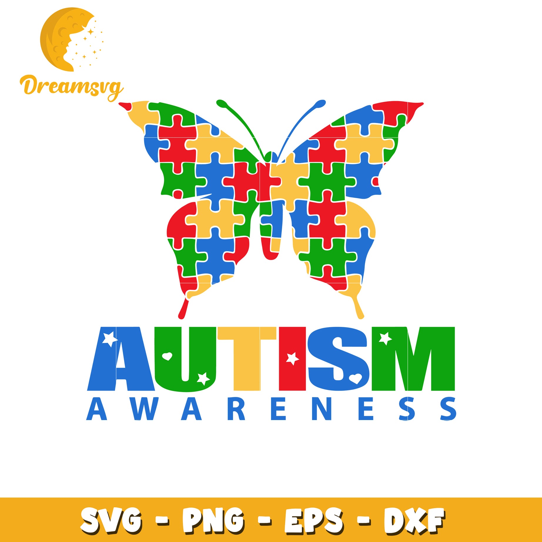 Puzzle butterfly autism awareness svg, autism awareness svg