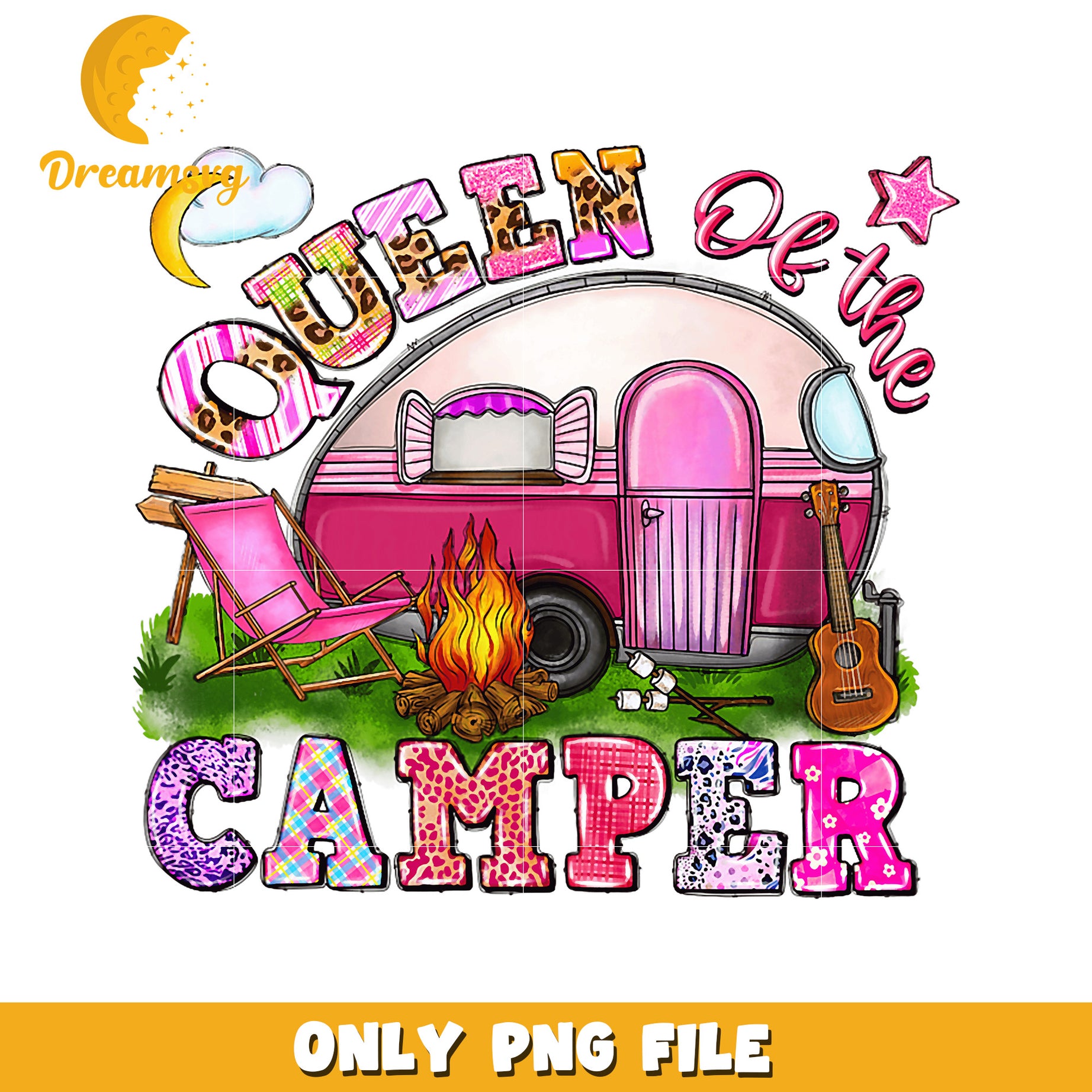 Queen of the Camper PNG Sublimation