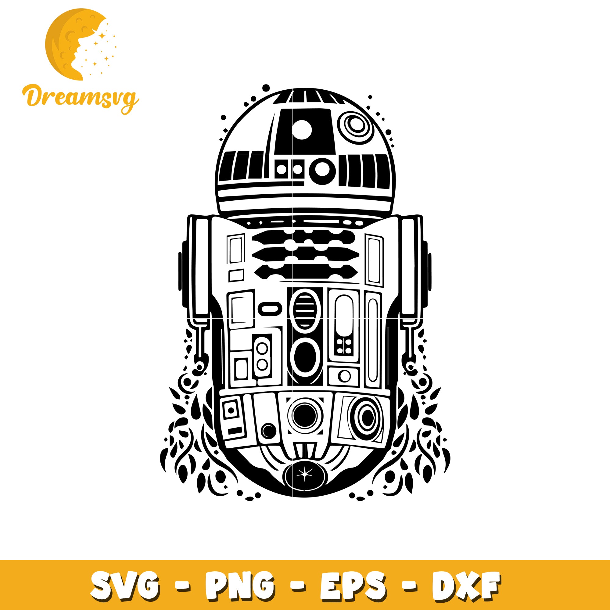 R2D2 Floral SVG Cut File Bundle