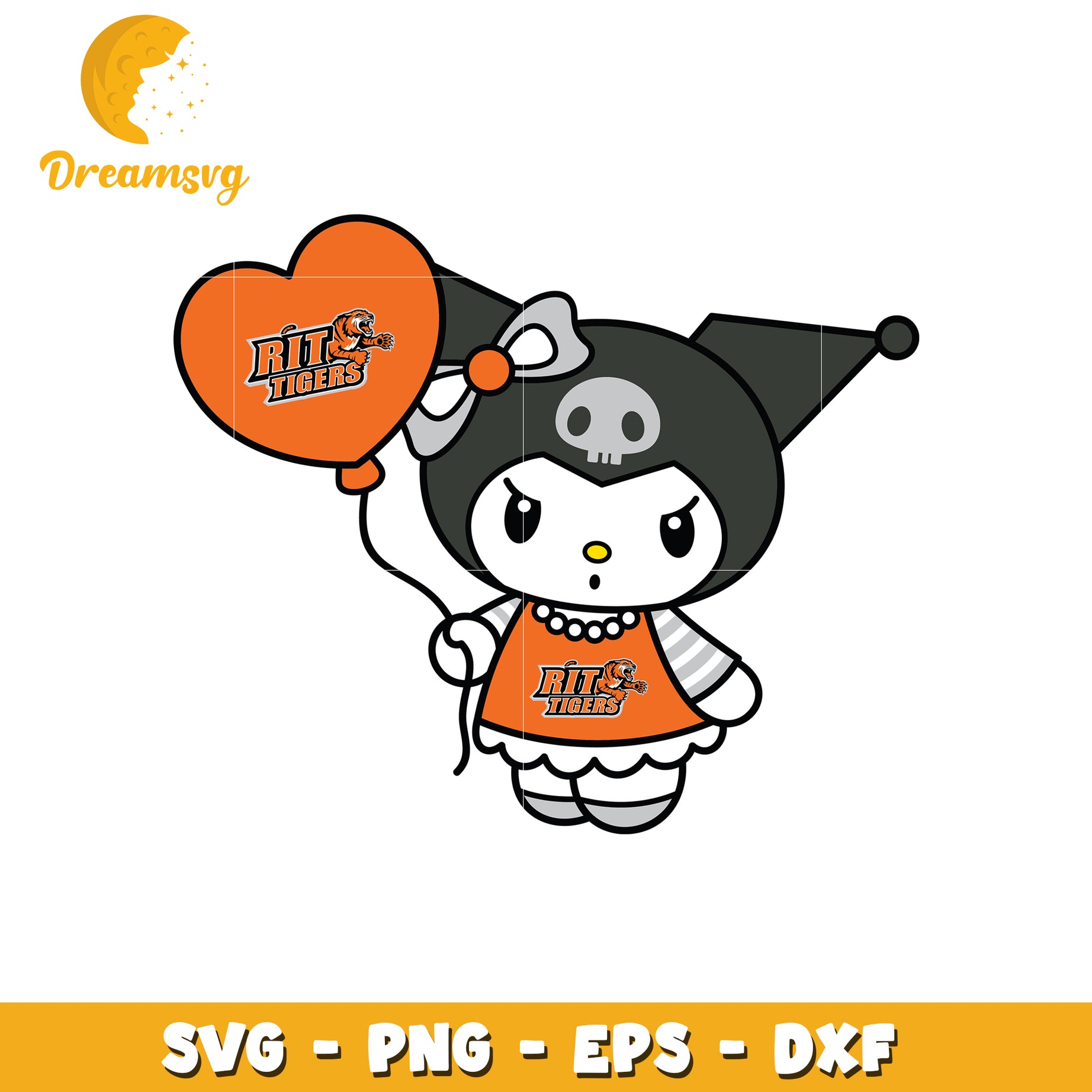 RIT Tigers SVG Design Cute Cartoon