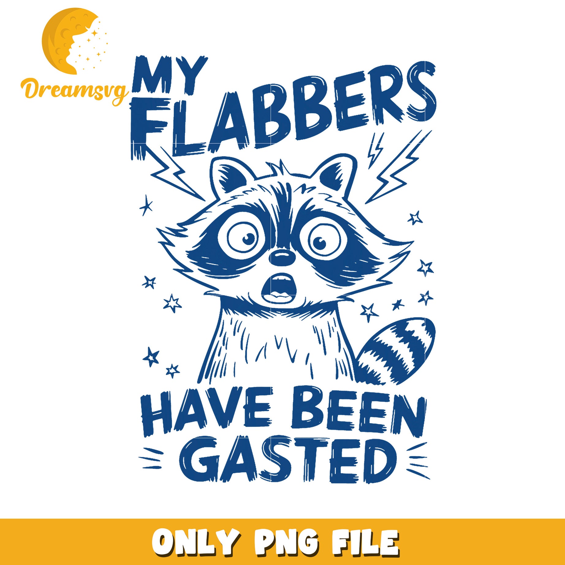 Raccoon Gasting PNG Sublimation Design