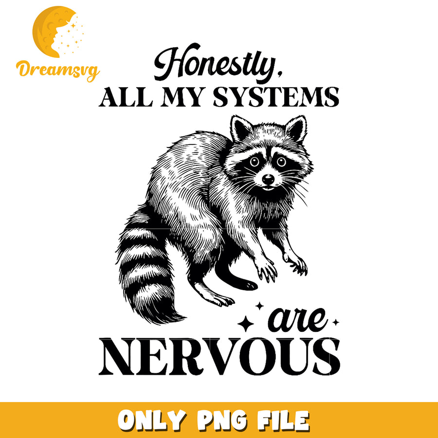 Raccoon Nervous System PNG Graphic