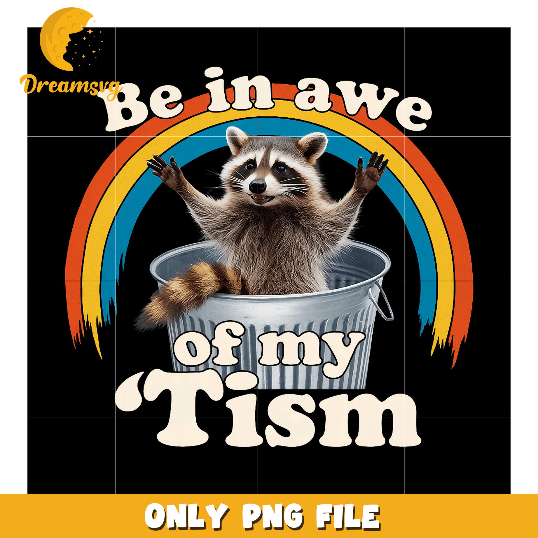 Raccoon Trash Can PNG Be in Awe of My Tism
