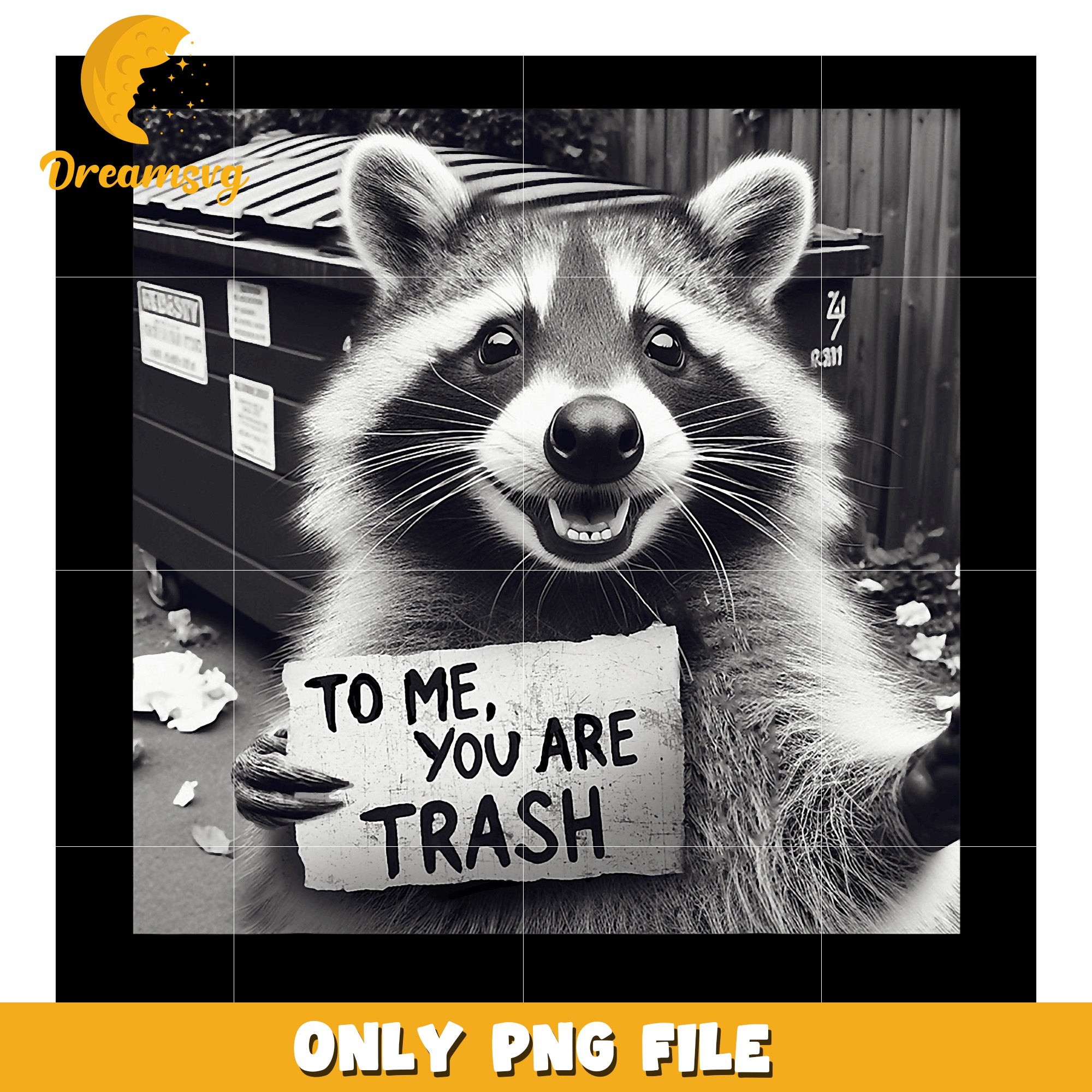 Raccoon Trash PNG Funny Animal Image – DreamSVG Store