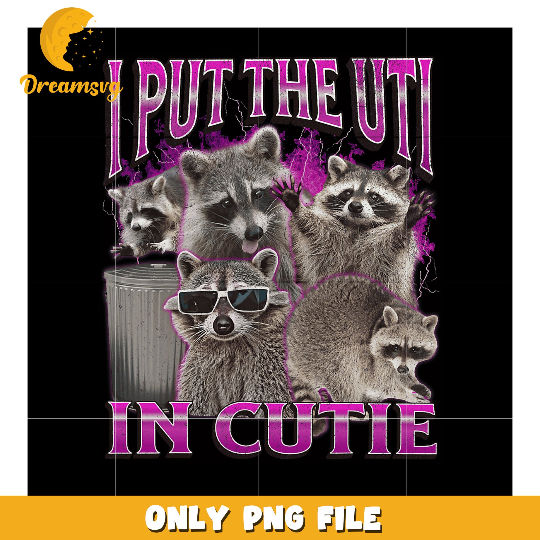 Raccoon Trash Panda PNG Graphic Design