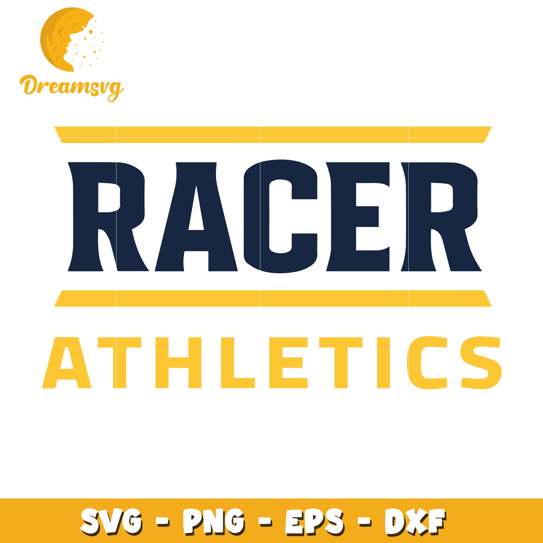 Racer Athletics SVG PNG EPS DXF Cut Files