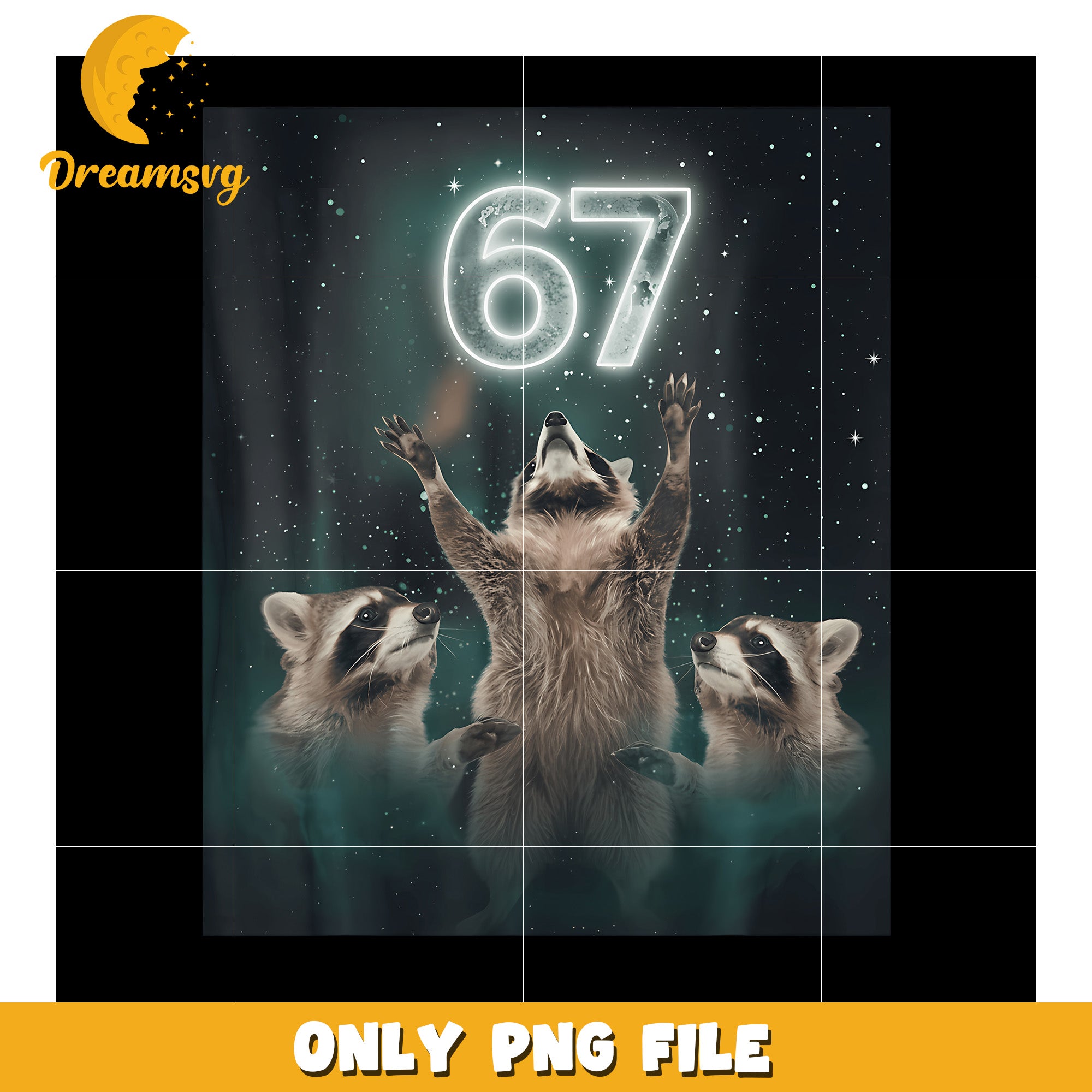 Racoon 67 png, meme edit png, humor trend png