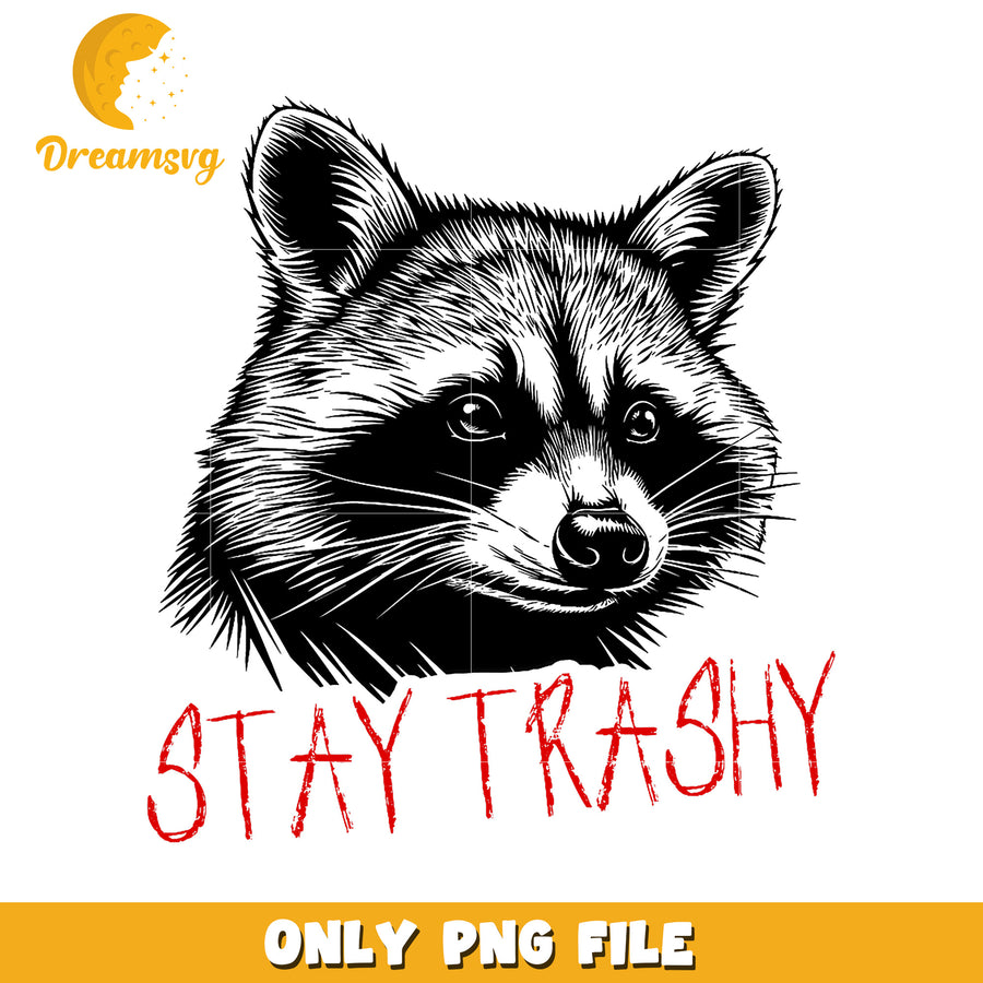 Racoon Stay Trashy PNG Download