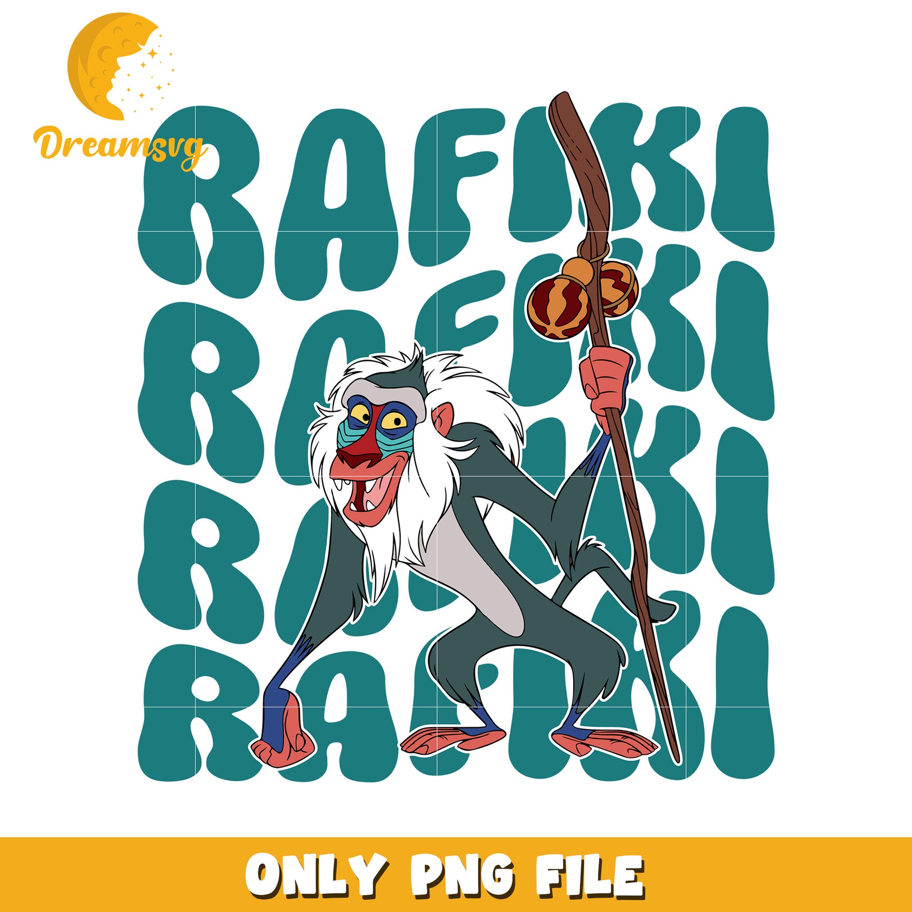 Rafiki Character Clipart PNG File for Design Projects