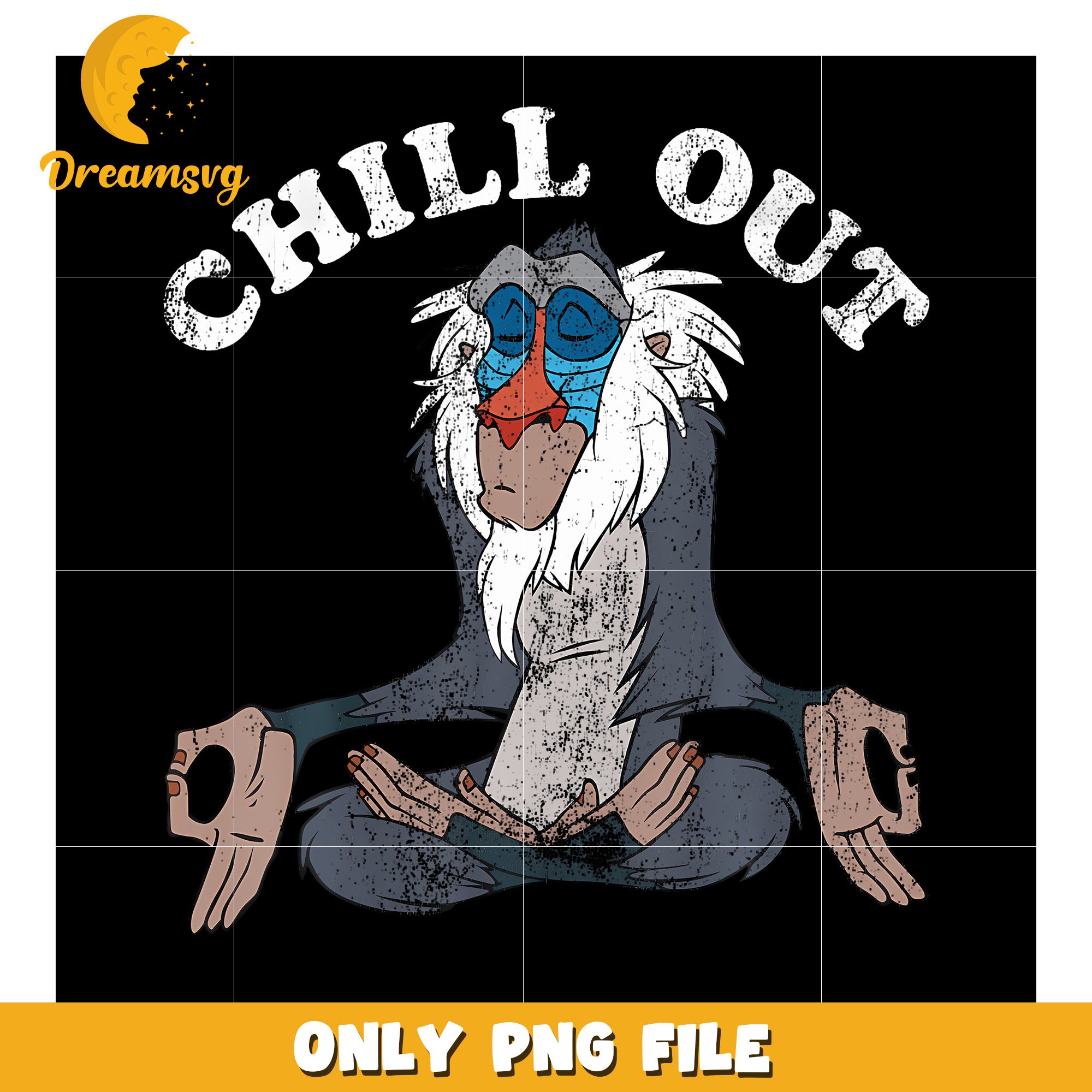 Rafiki Chill Out Meditation png, funny images png, disney lion king png