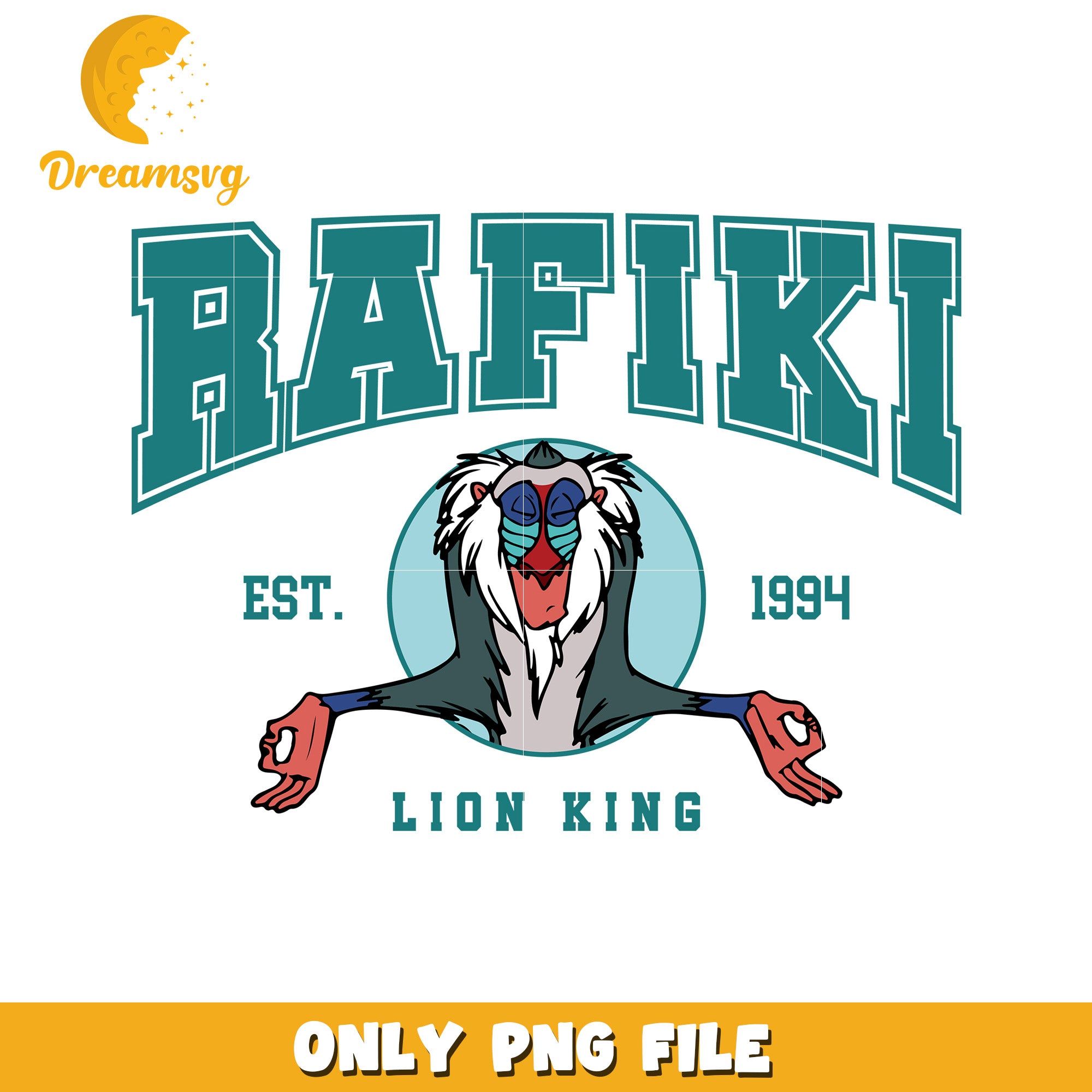 Rafiki Lion King PNG Graphic Design for Fans 1994