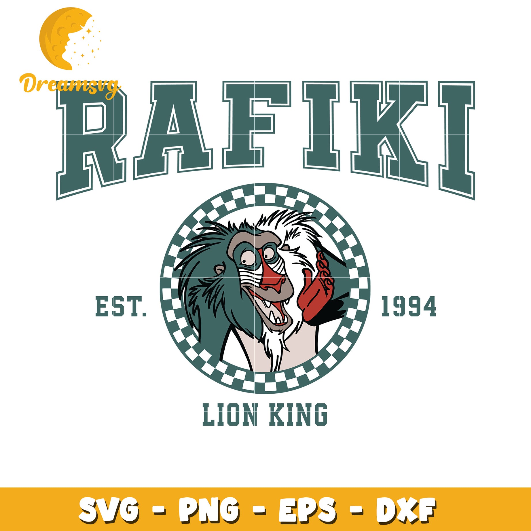 Rafiki Lion King SVG Design Est 1994 for Crafts and Projects