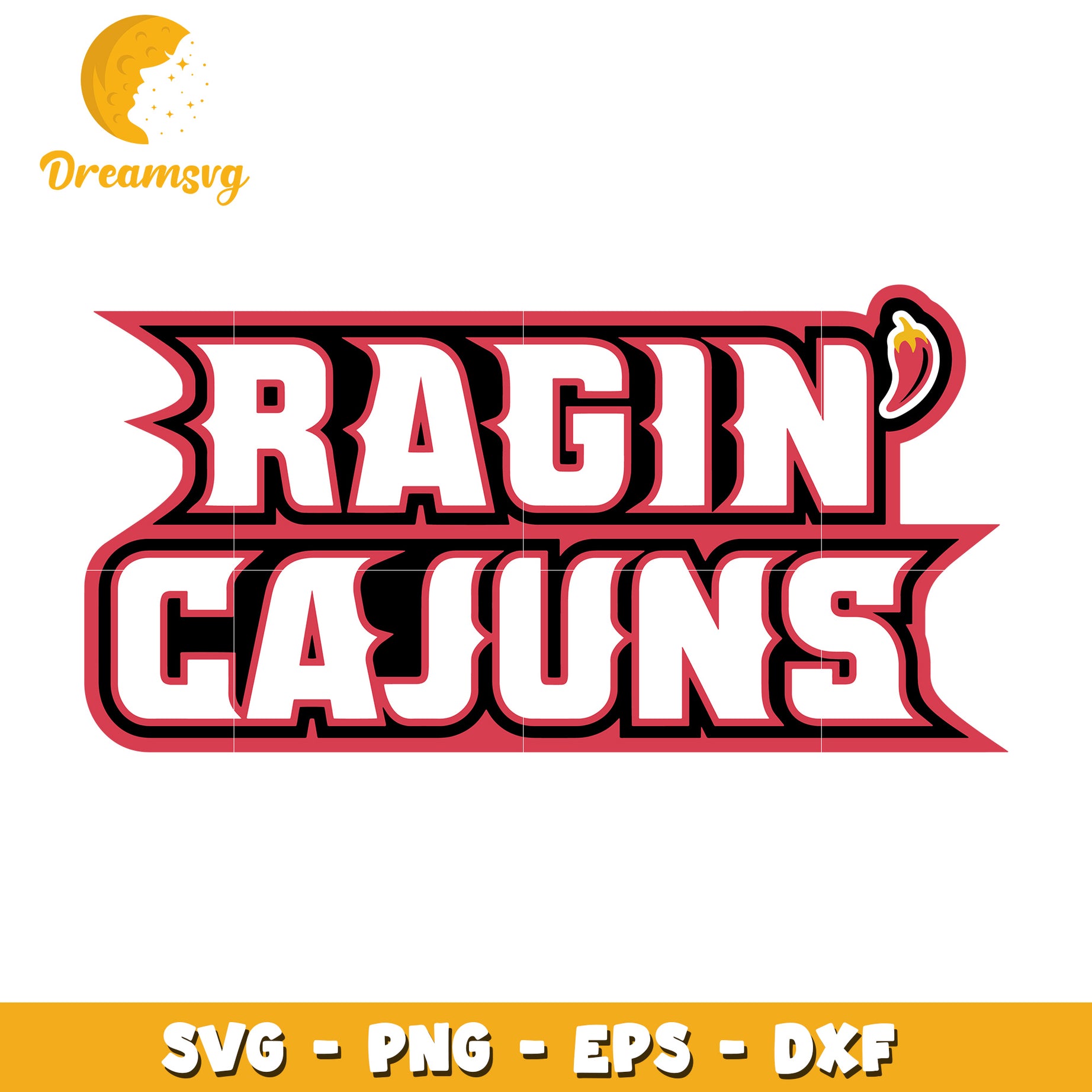 Ragin Cajuns SVG PNG EPS DXF Cut File