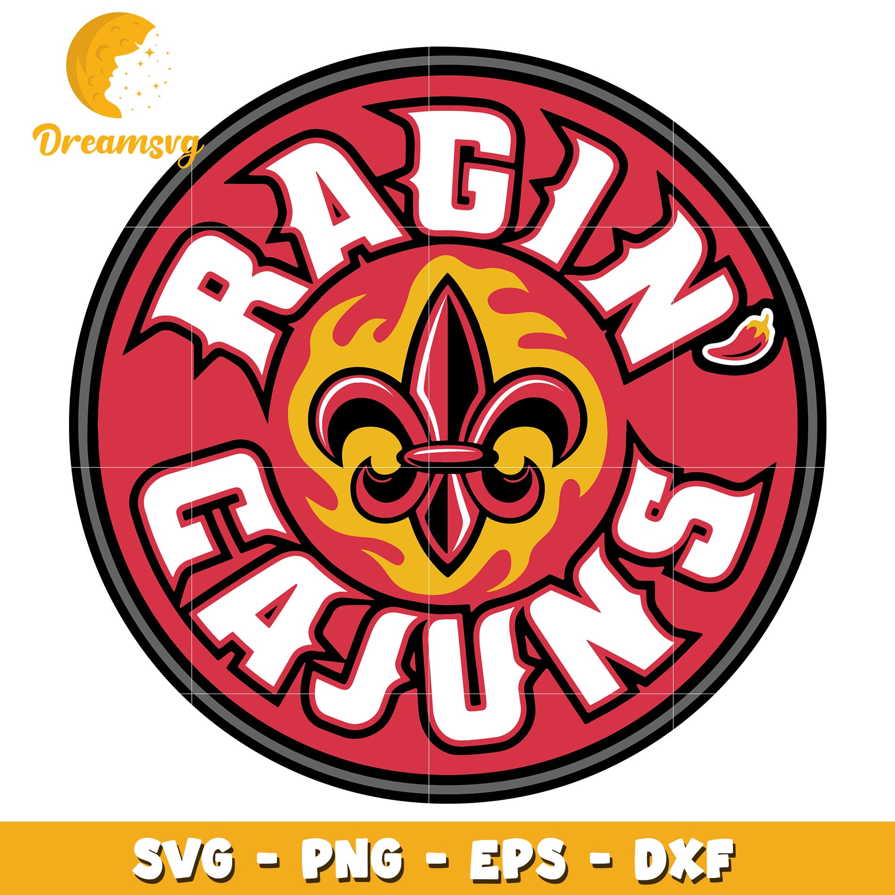 Ragin Cajuns SVG PNG EPS DXF Files