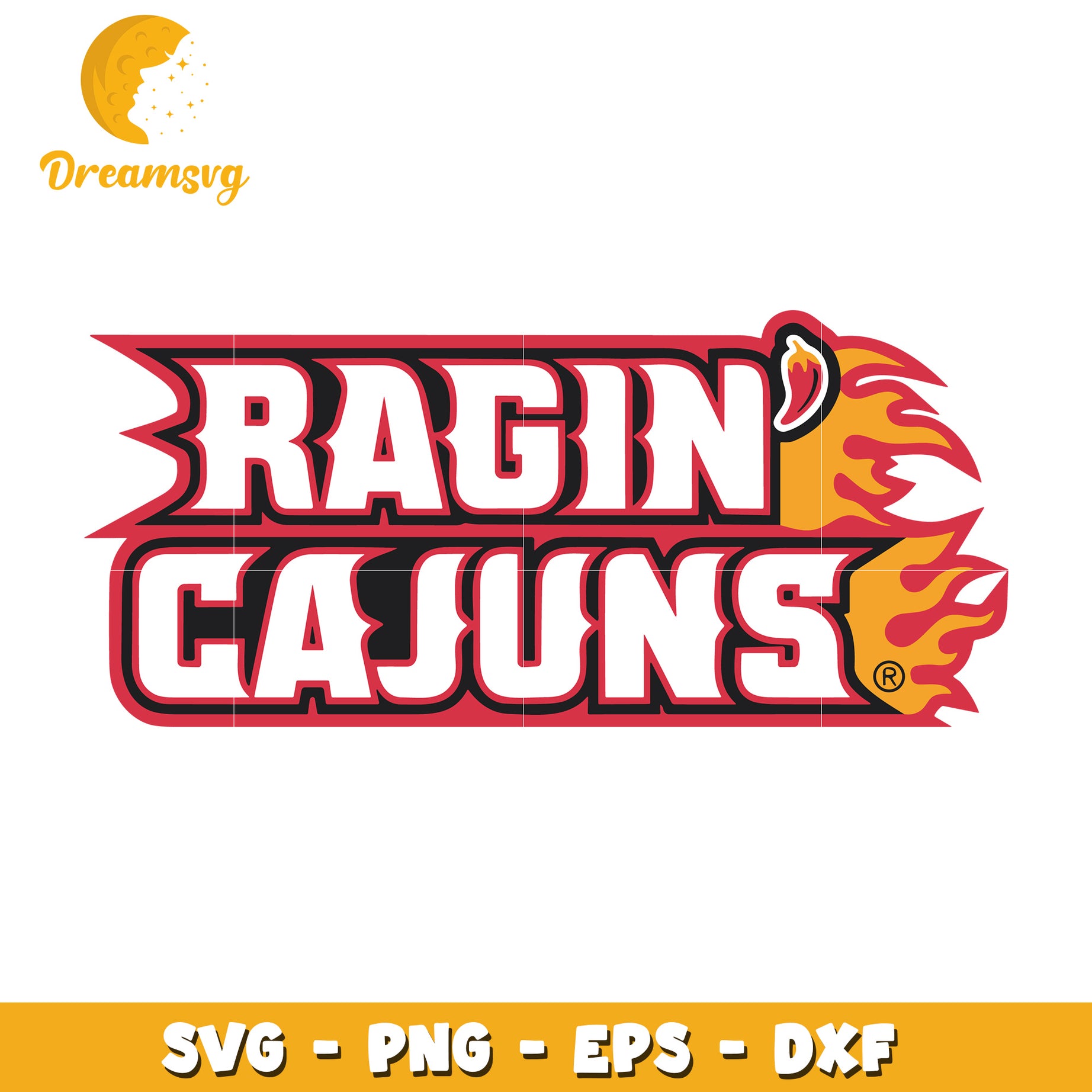 Ragin Cajuns SVG PNG EPS DXF Files