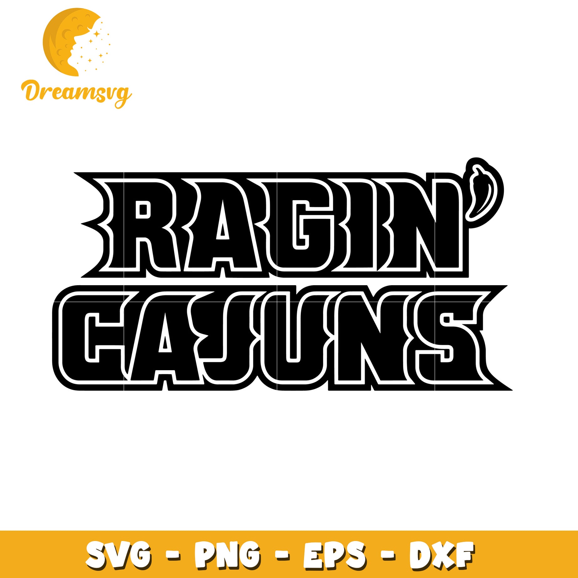 Raging Cajuns SVG Cut File