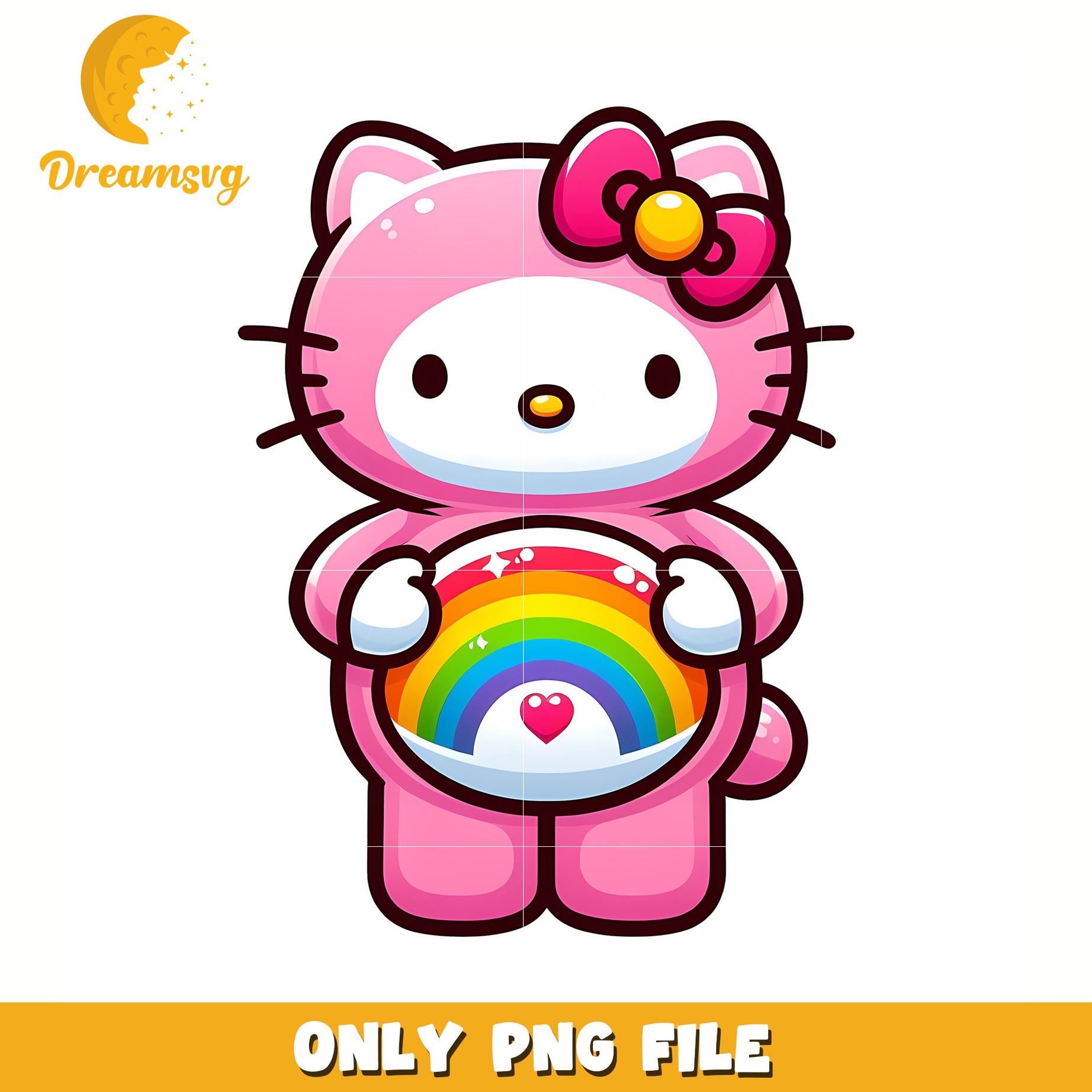 Raibow kitty png, hello kitty mirror png, hello kitty friends png