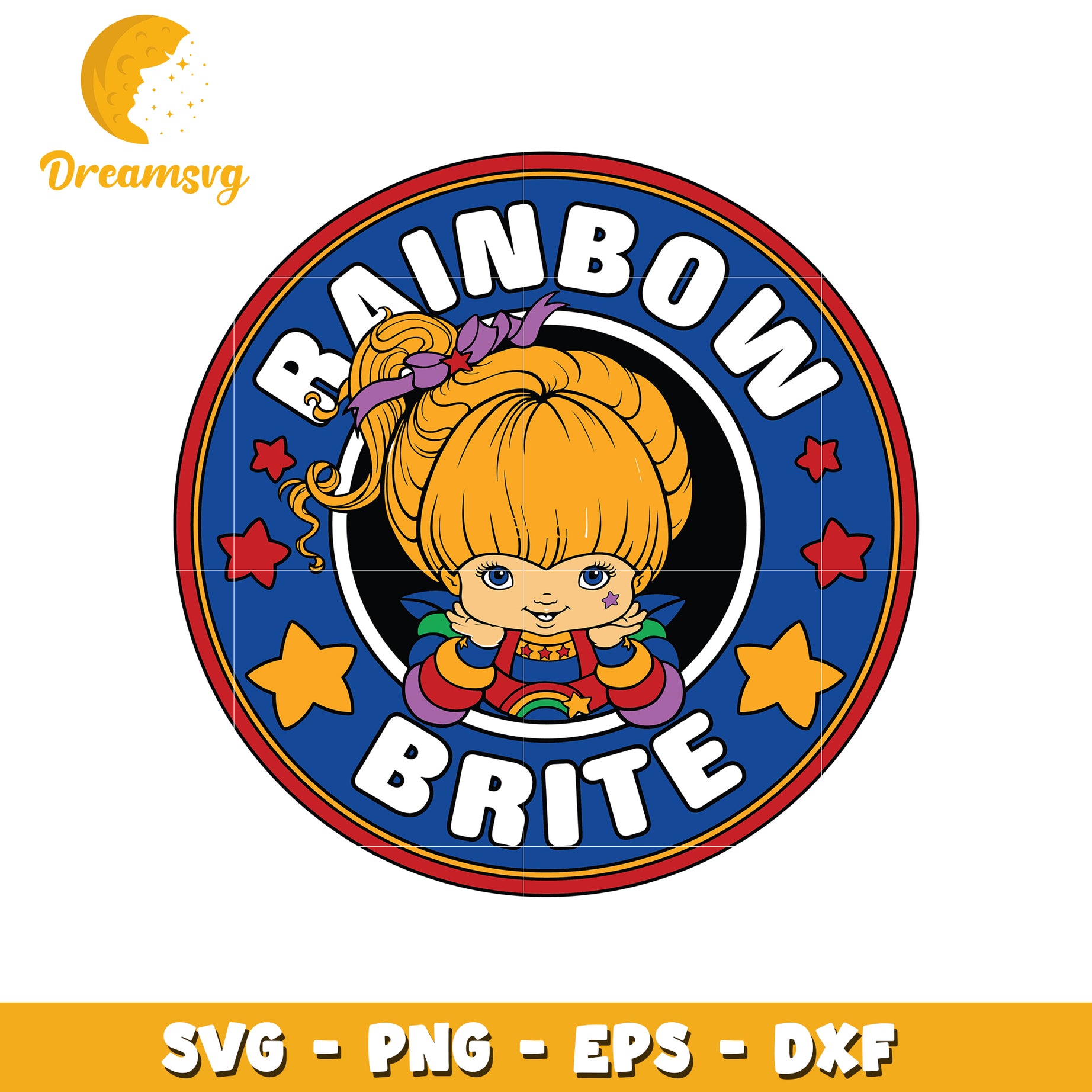 Rainbow Brite SVG PNG EPS DXF Cut File