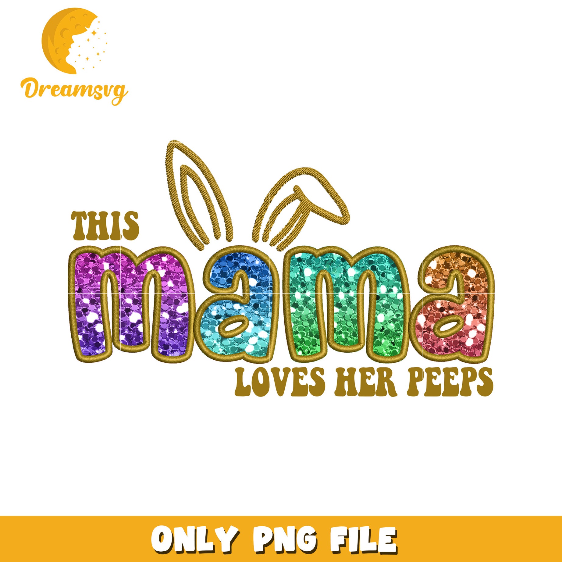 Rainbow Mama Loves Peeps PNG