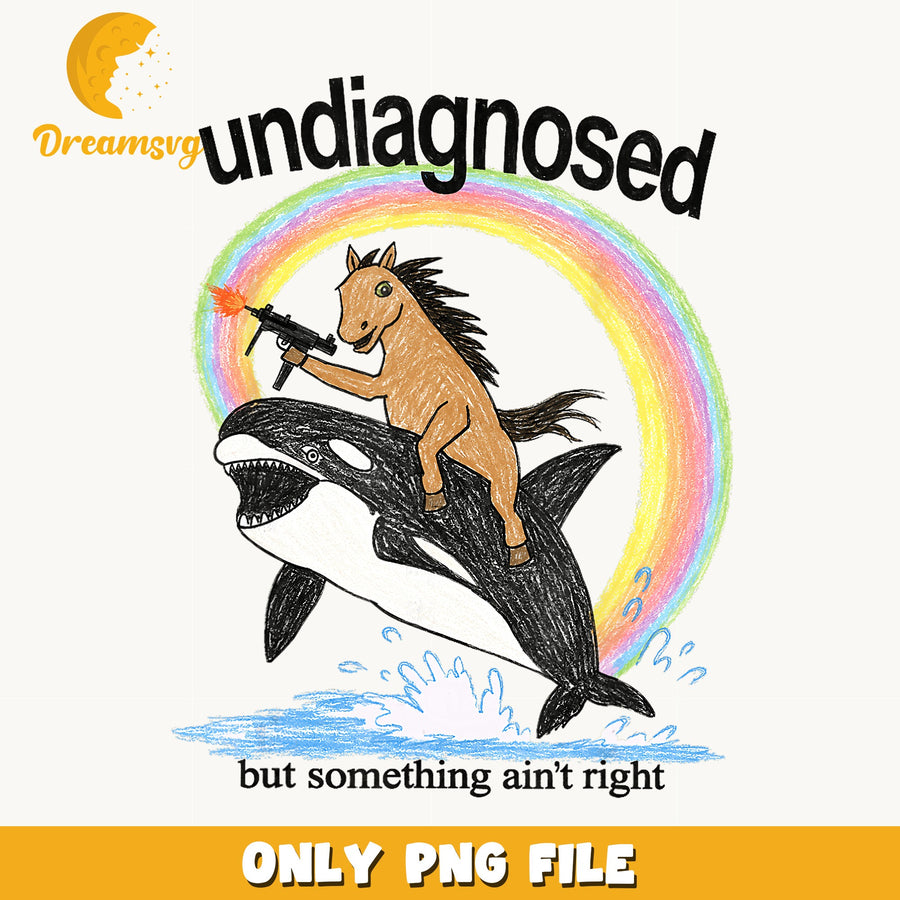 Rainbow Horse PNG, Undiagnosed Humor, Funny Art PNG
