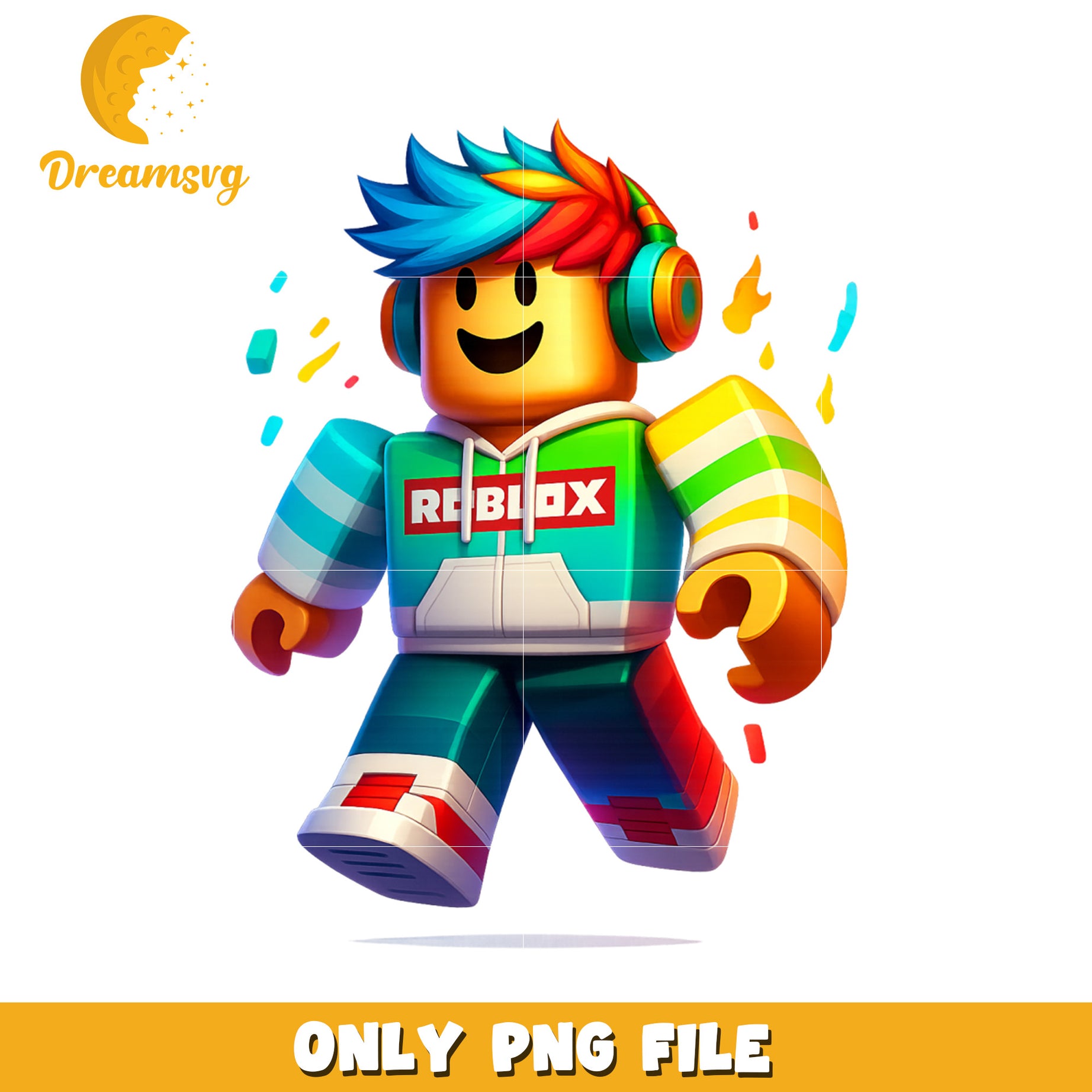 Rainbow boy png, roblox fan art png, roblox design png