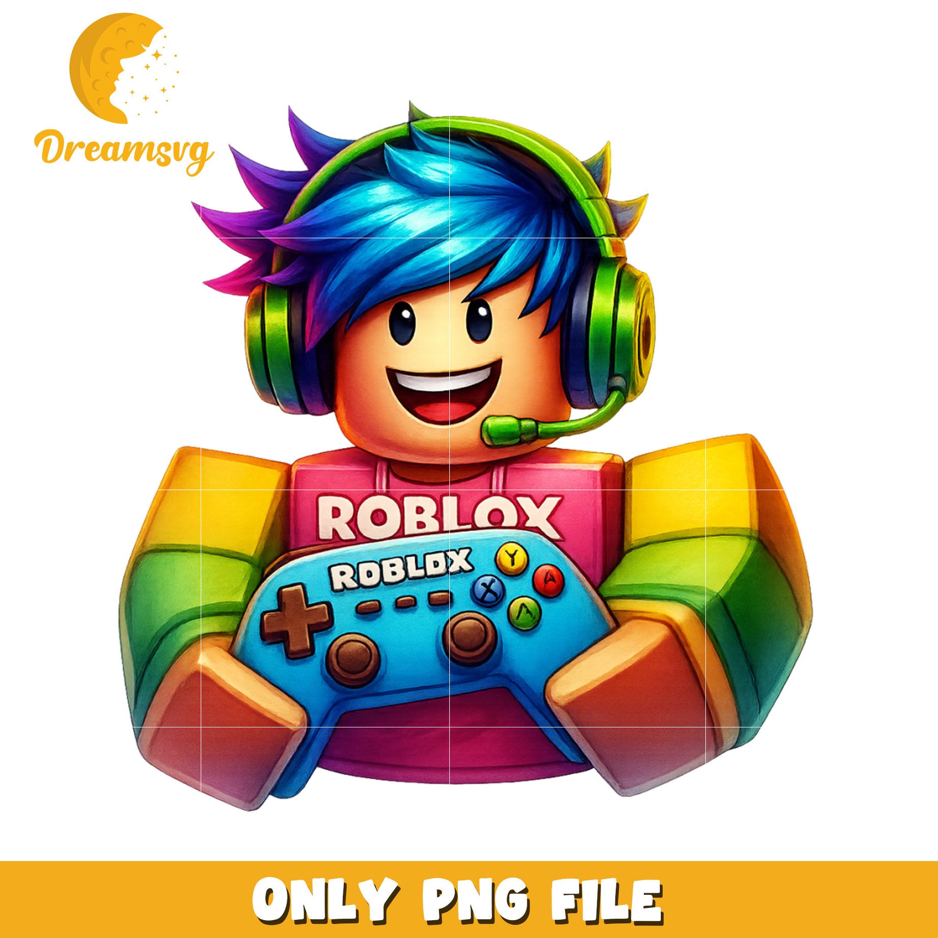 Rainbow player png, roblox fan art png, roblox design png