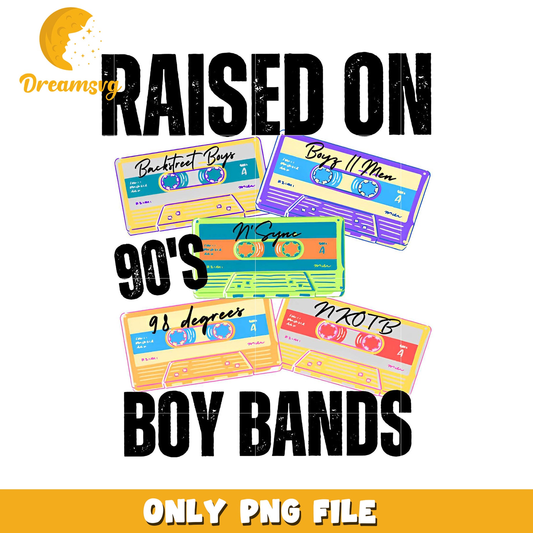 Raised on90's boy bands png, kpop bands​ cartoon png, streetwear png