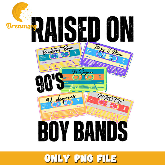 Raised on90's boy bands png, kpop bands​ cartoon png, streetwear png