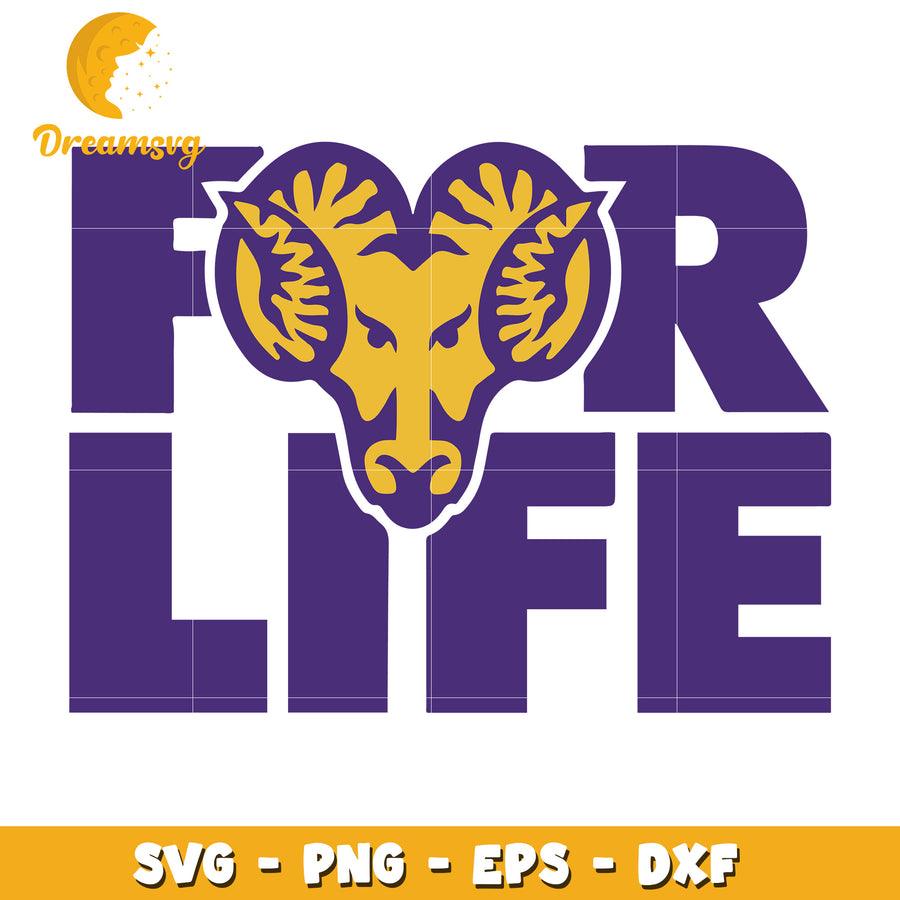 Ram Head For Life SVG PNG EPS DXF