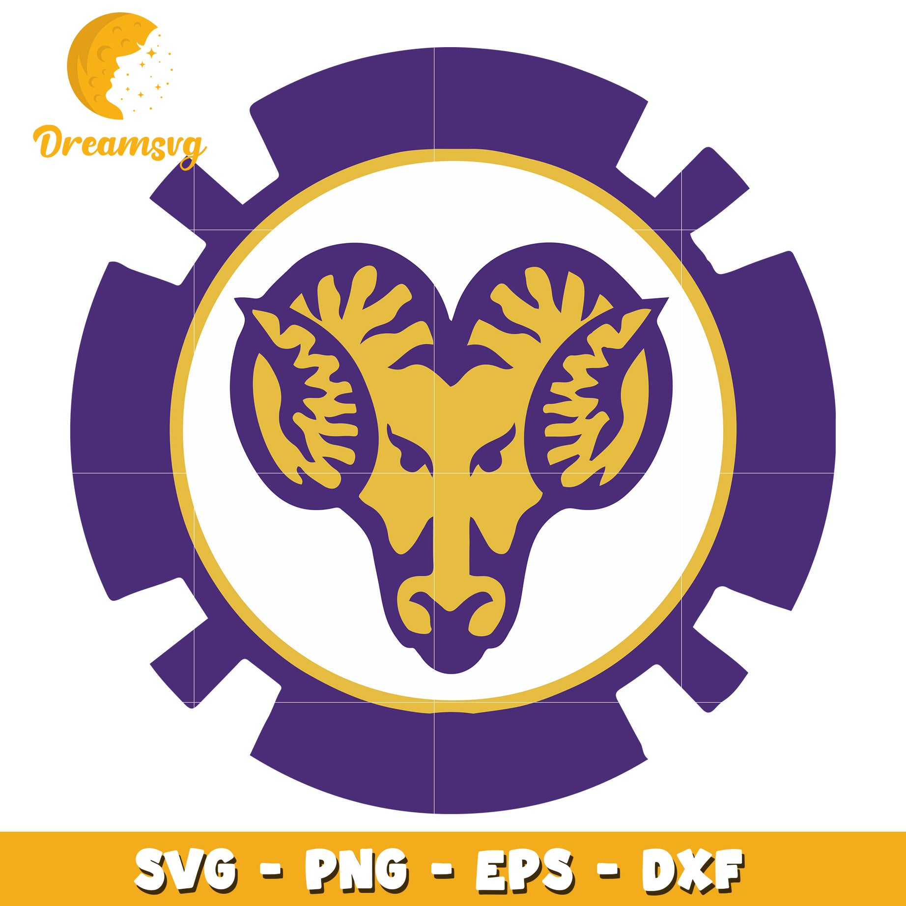 Ram Head SVG PNG EPS DXF Cut File