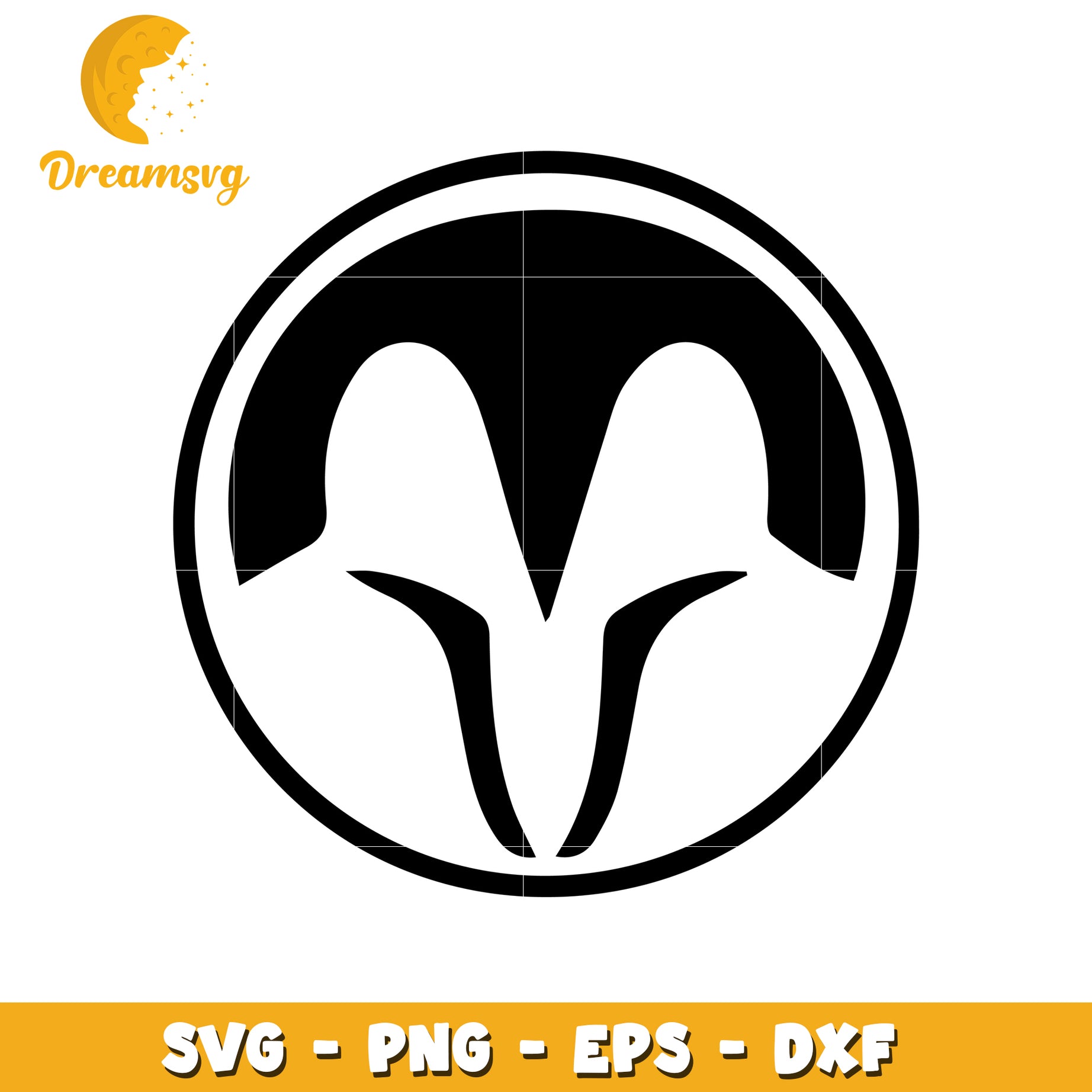 Ram Head SVG PNG EPS DXF Files