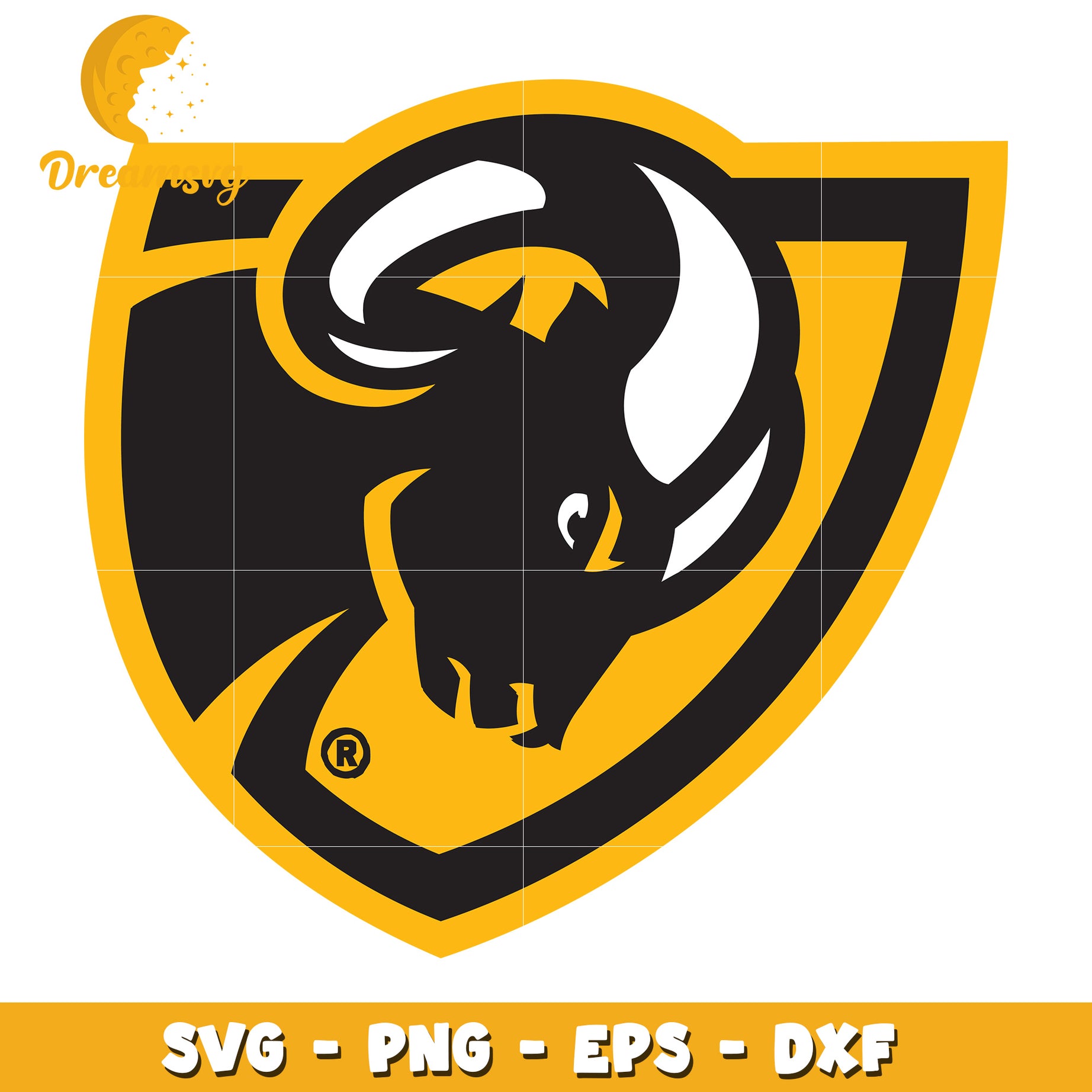 Ram Head Shield Logo SVG PNG EPS DXF