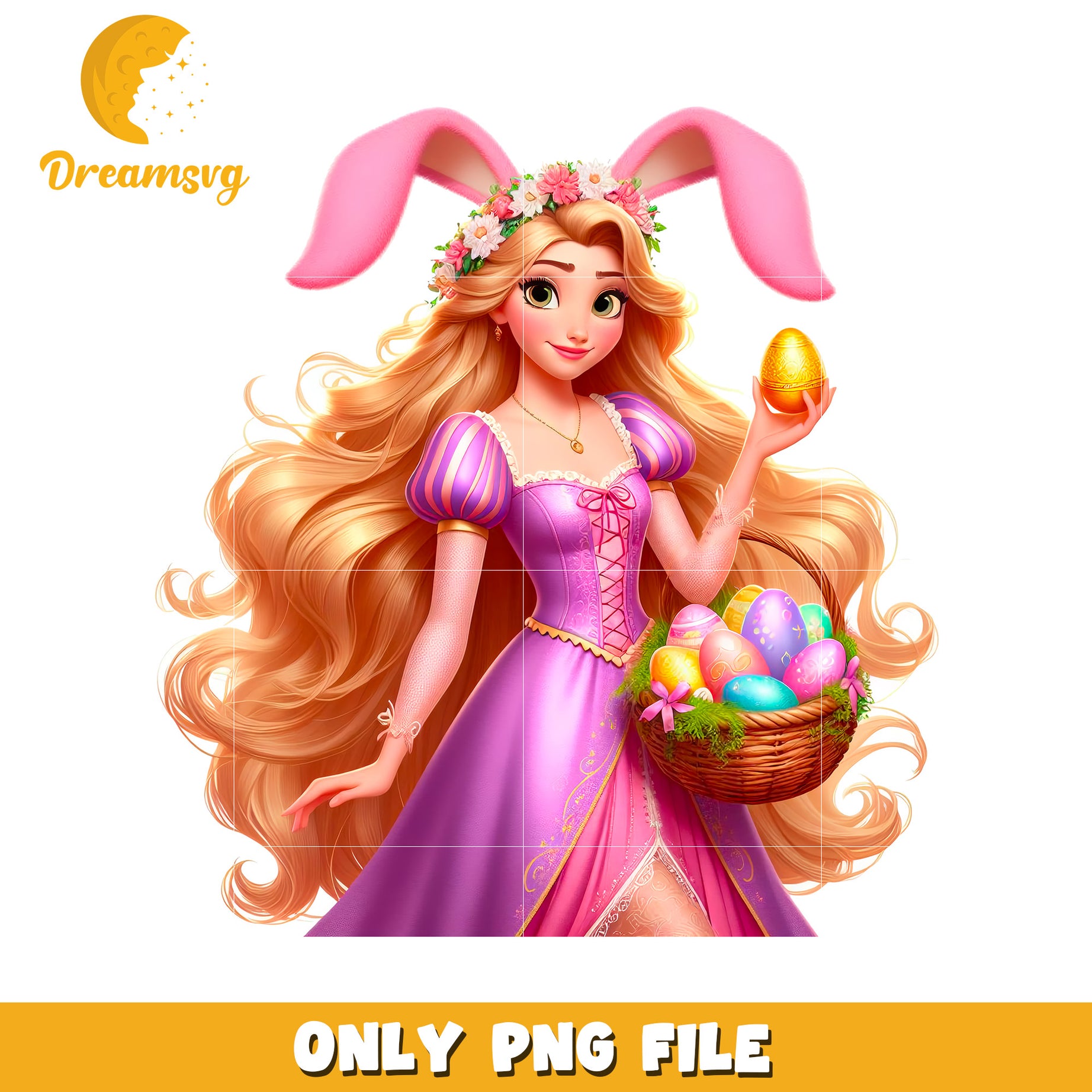 Rapunzel Easter Bunny PNG Image