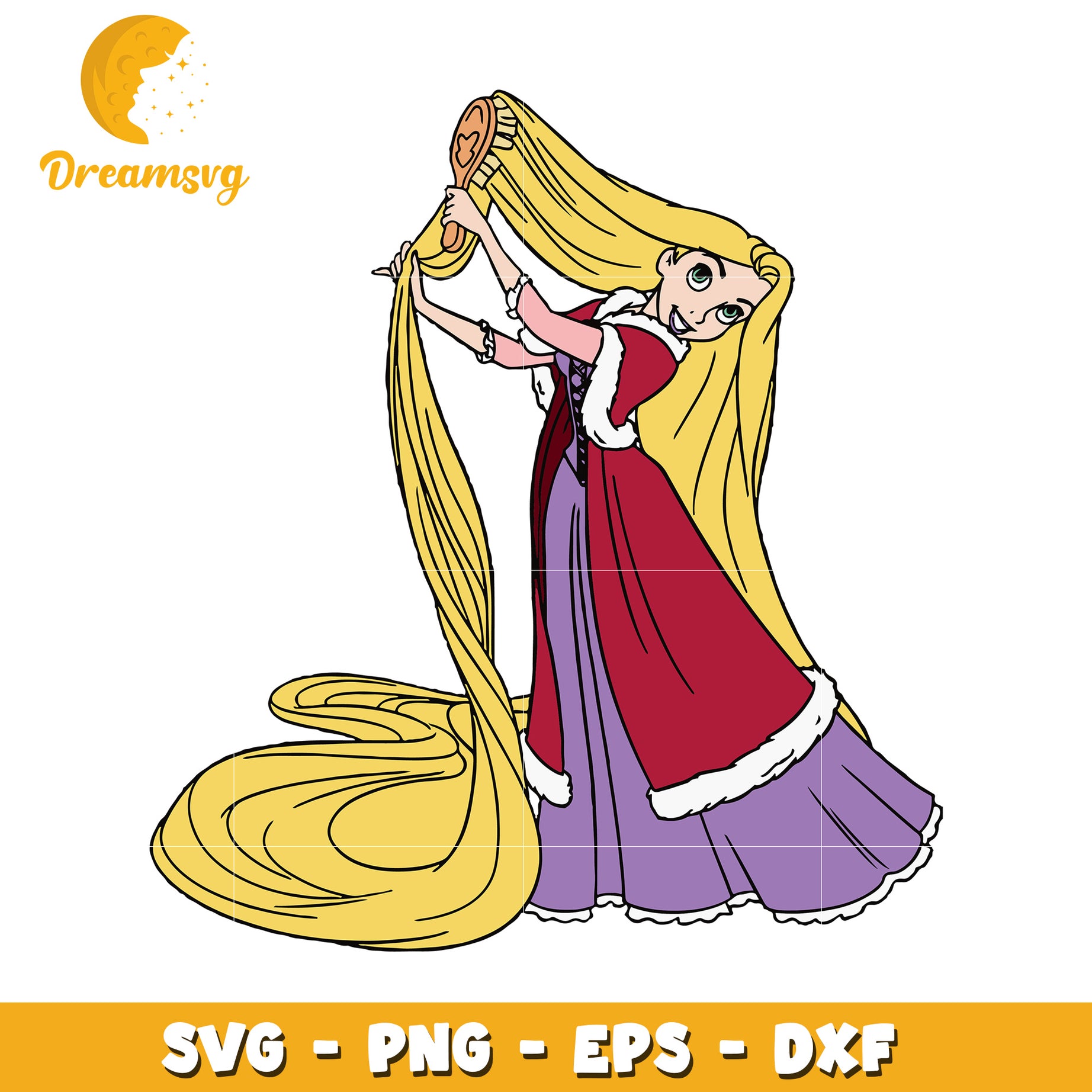 Rapunzel SVG PNG EPS DXF Cut File