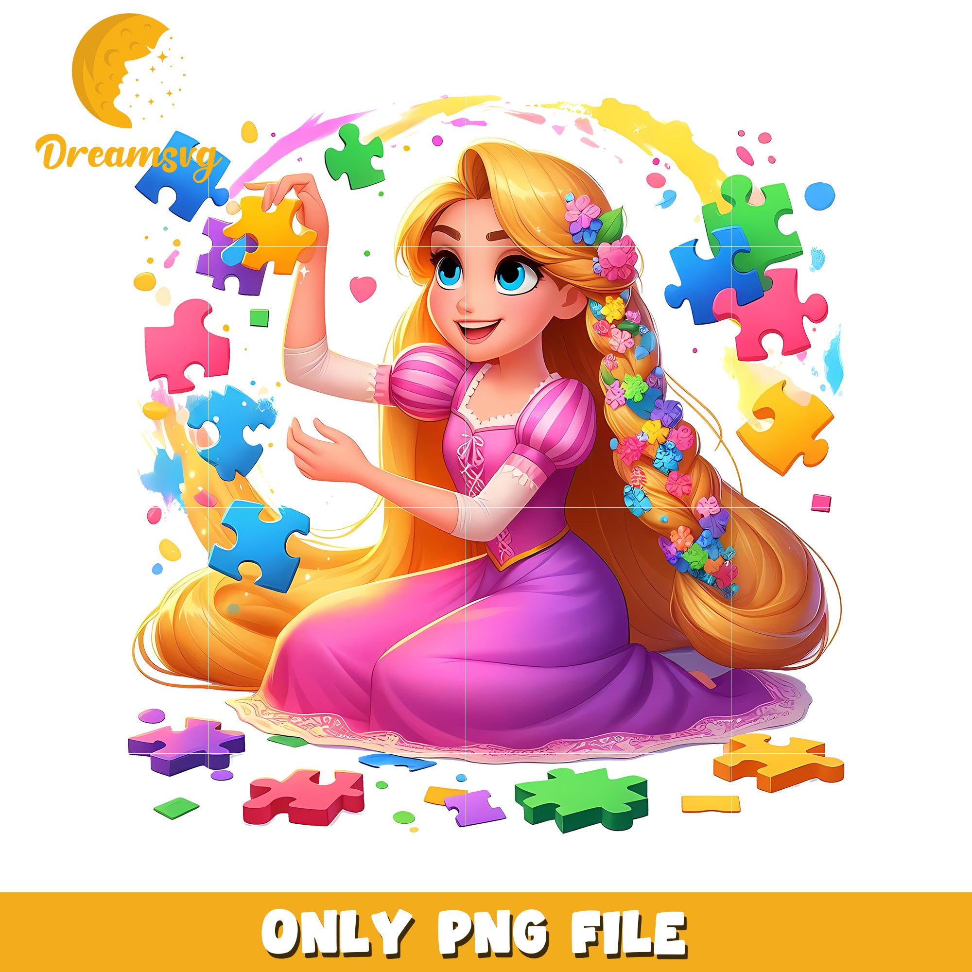 Rapunzel autism awareness png, autism awareness puzzle piece png ...